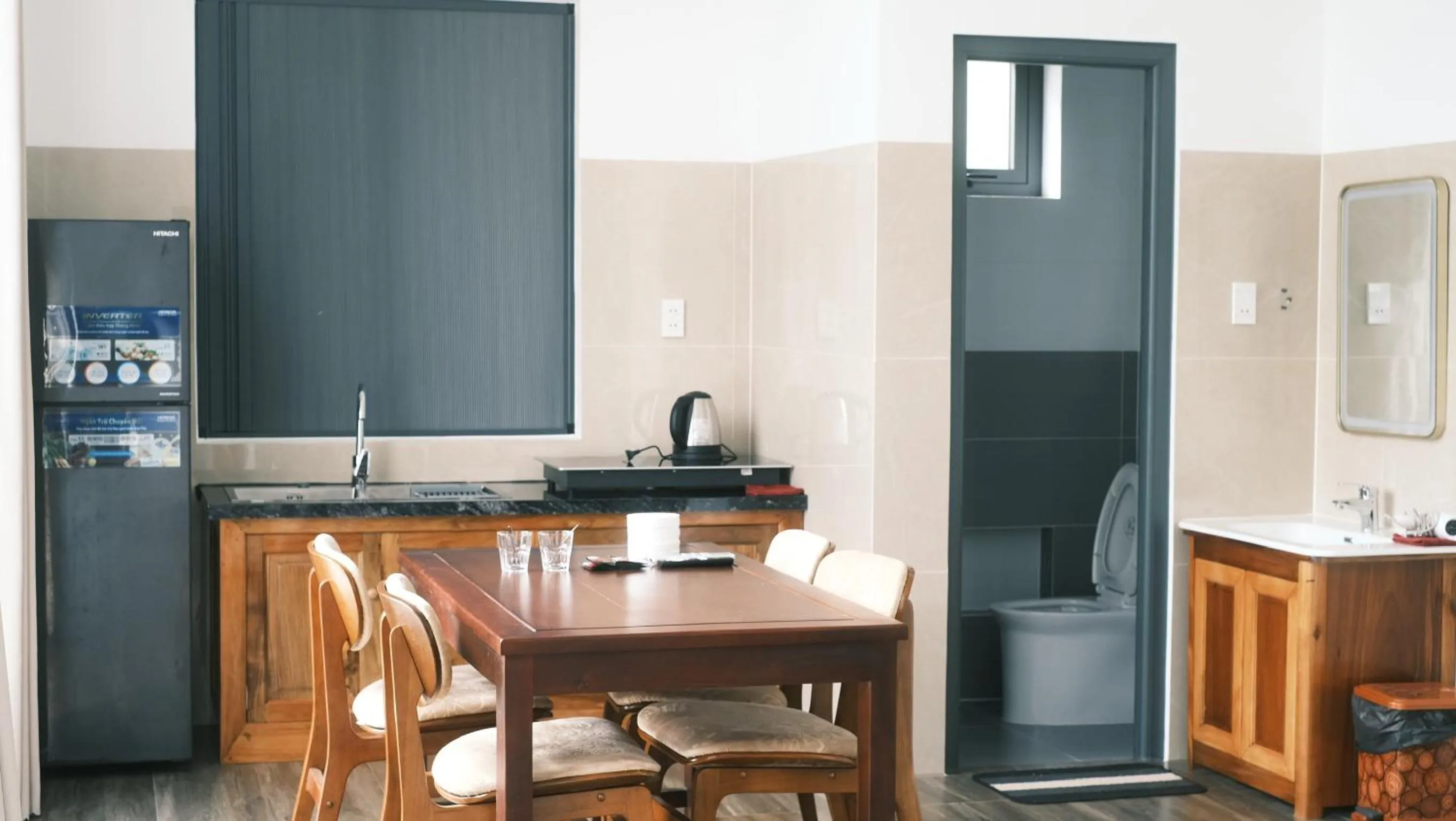 Kitchen or kitchenette in Hoàng Đô Hotel