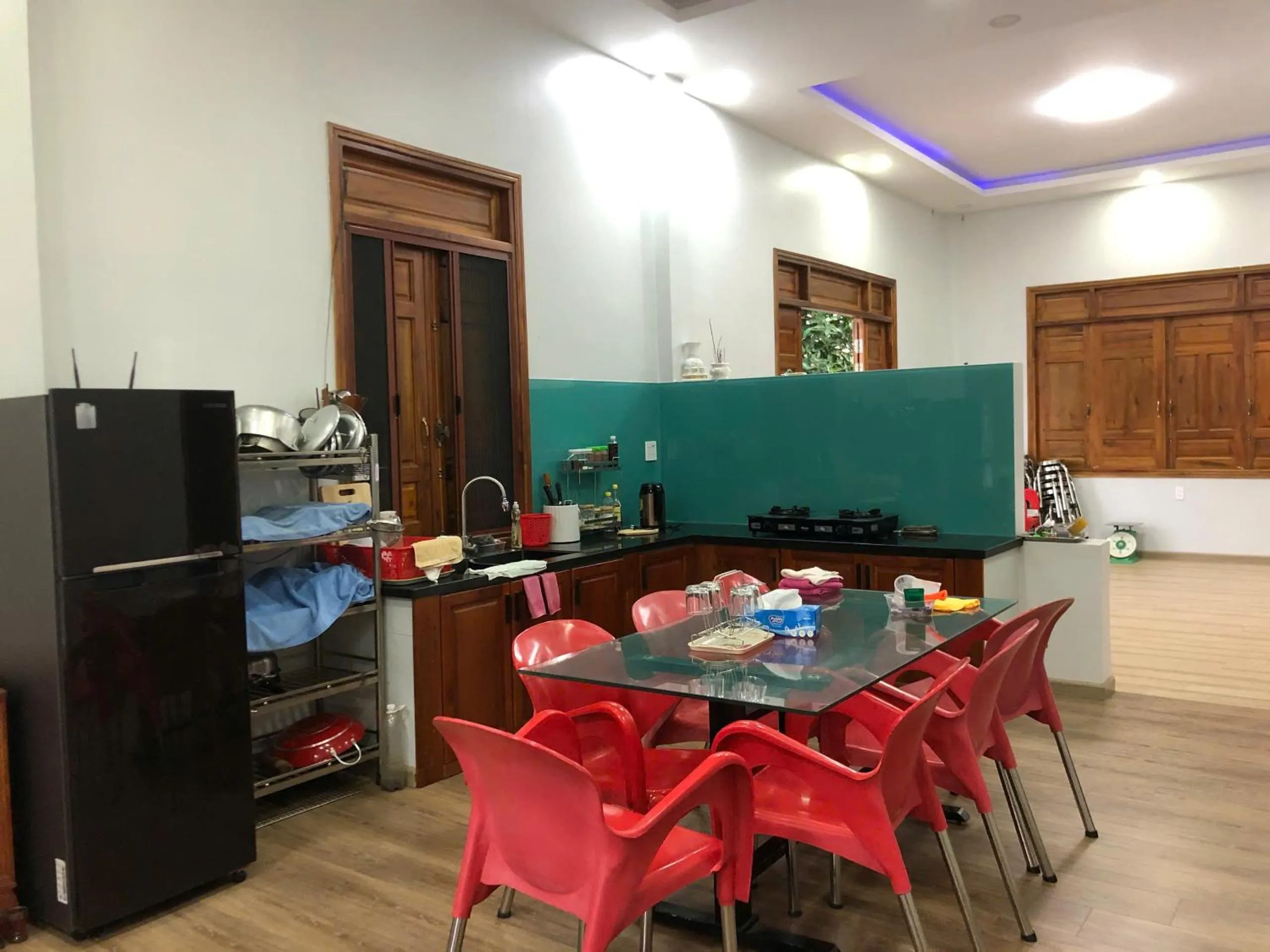 Kitchen or kitchenette in Hoàng Đô Hotel