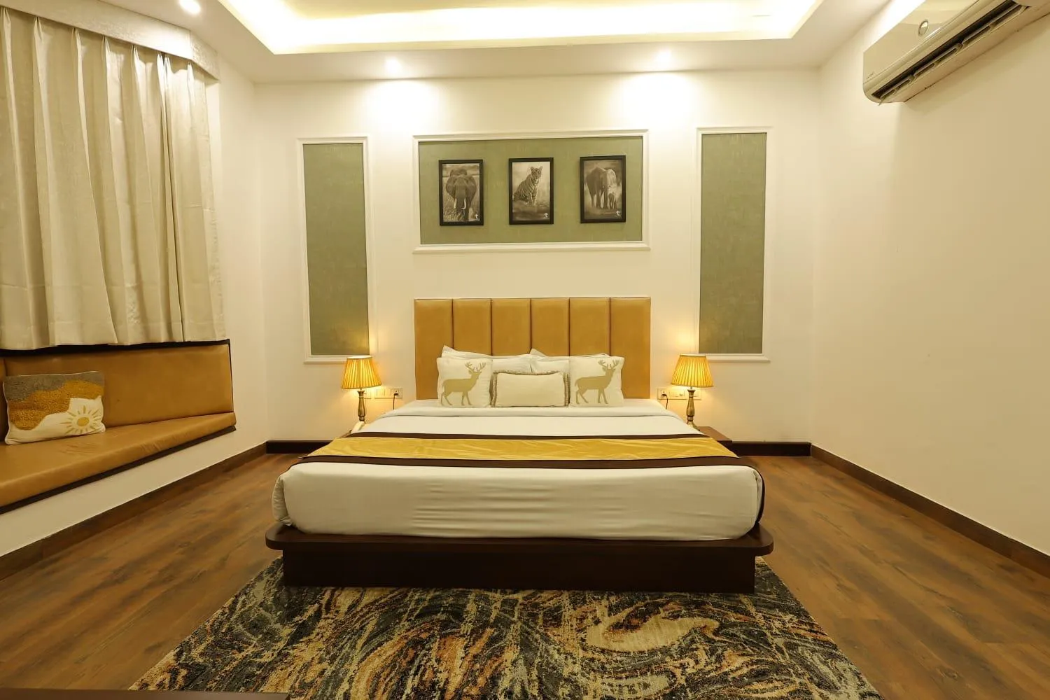 Bedroom, Bed in Corbett Tusker Trail