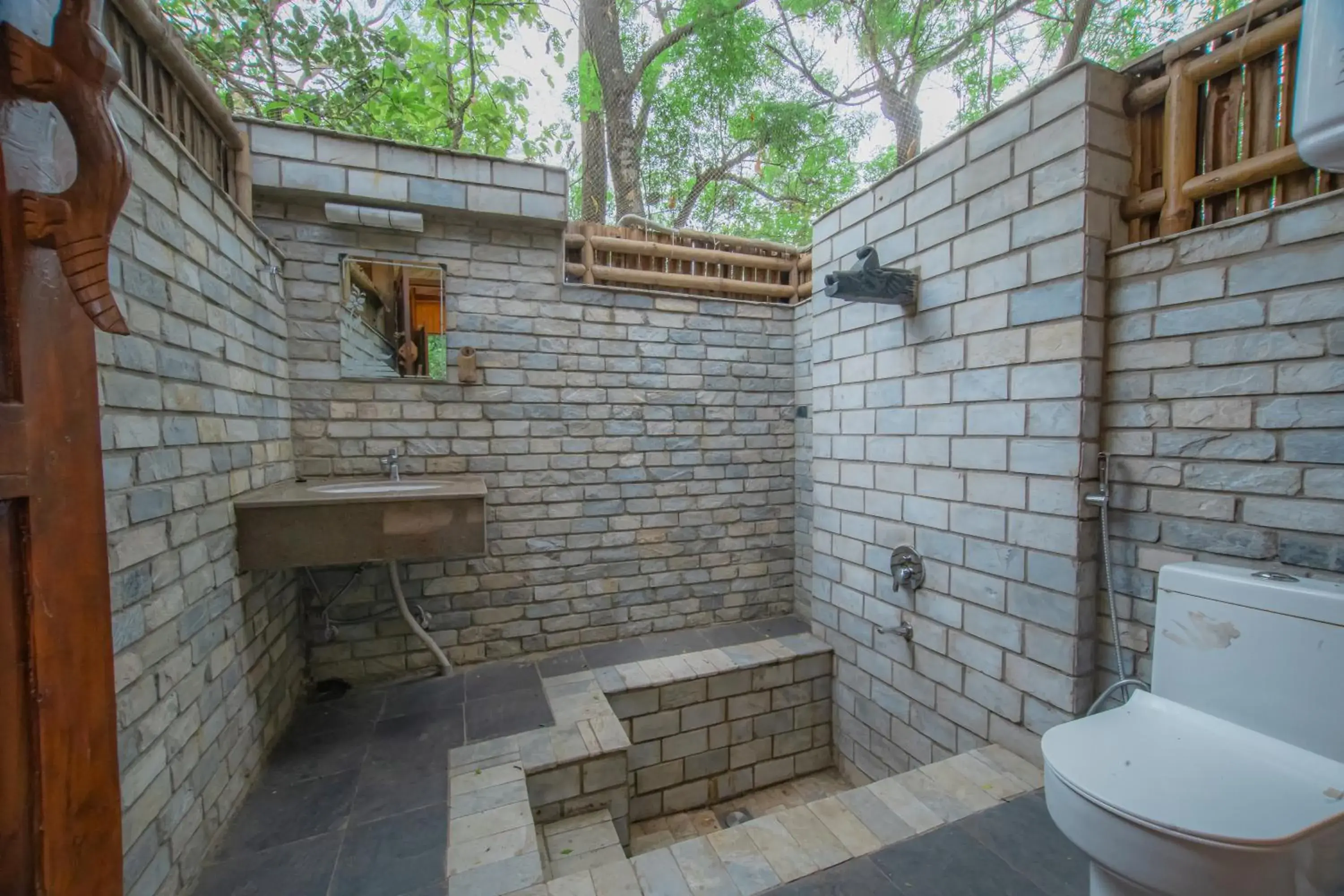 Bathroom in Bagaicha Adventure Resort Bathroom in Bagaicha Adventure Resort