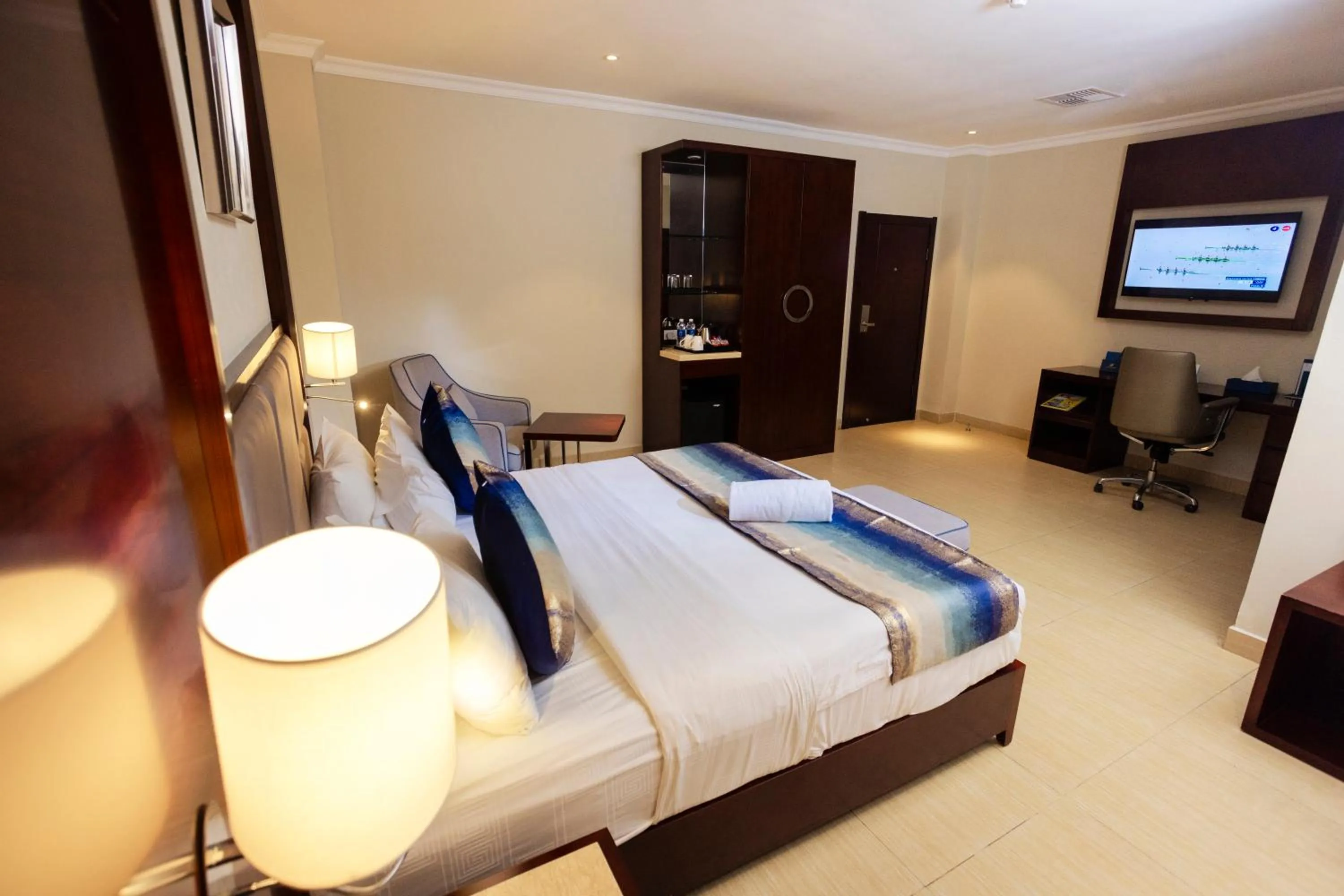 Bed in Grand Palace Hotel Lusaka