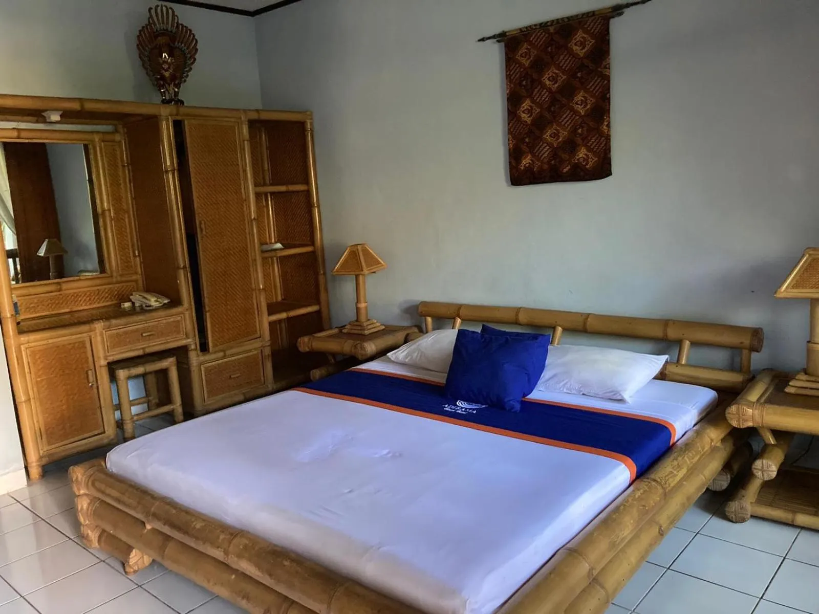 Bed in New Adirama Beach Hotel