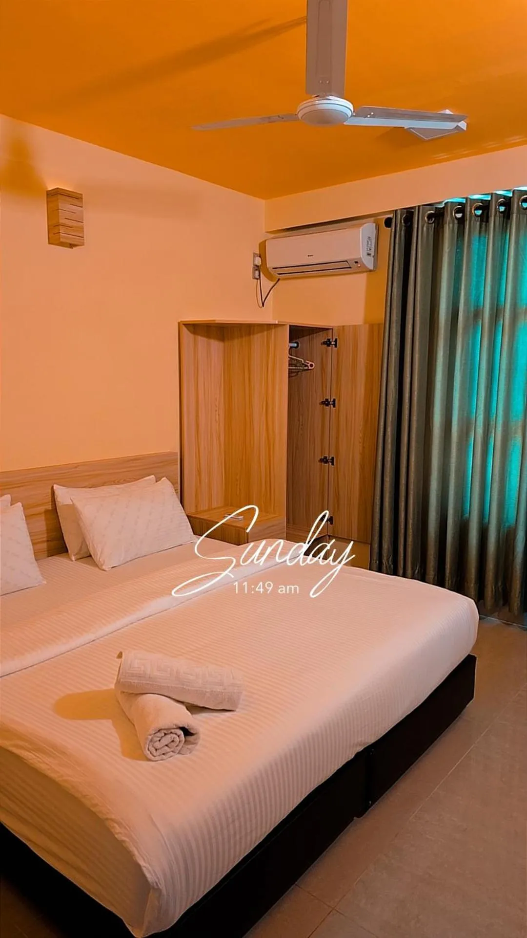 Bed in White Sand Inn