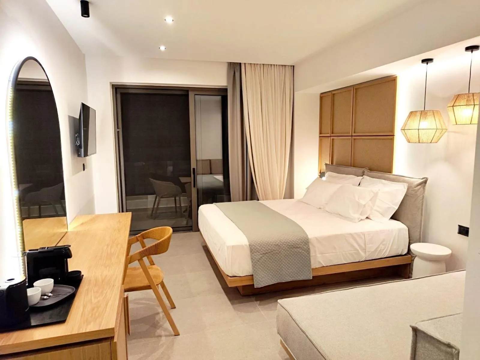Bed in Ammos Paleochora Hotel
