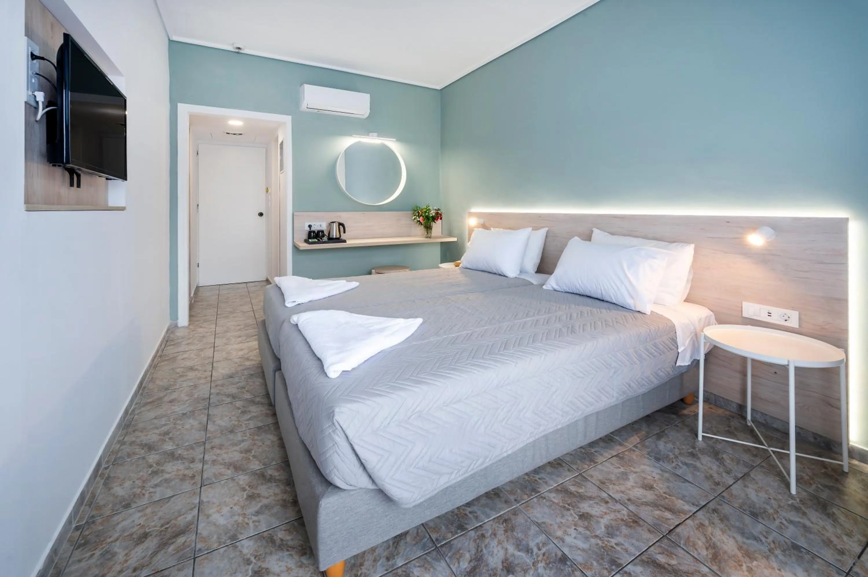 Photo of the whole room, Bed in Aegeon Hotel - Adults Only