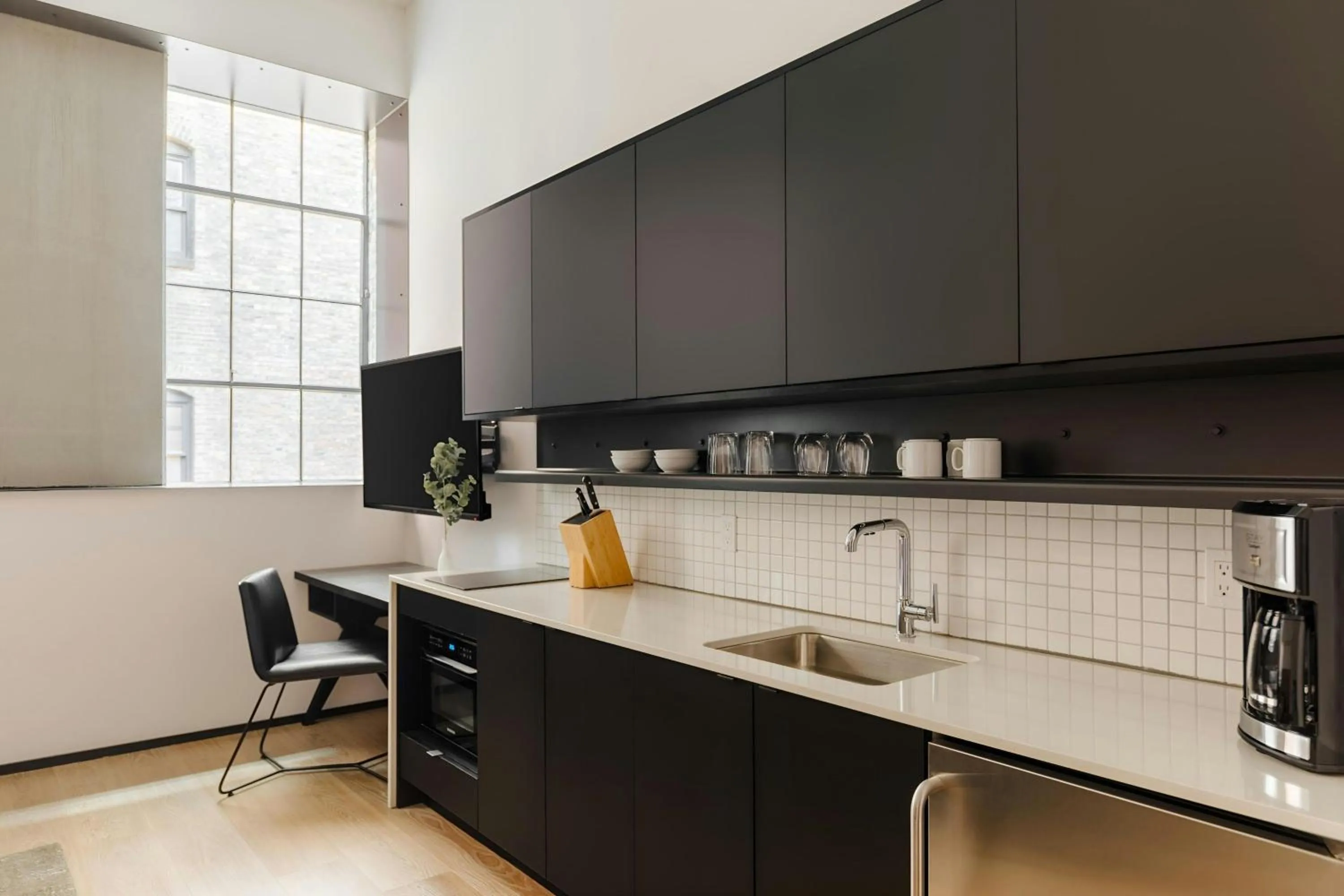Kitchen or kitchenette in Sonder by Marriott Bonvoy RailSpur Apartments Pioneer Square