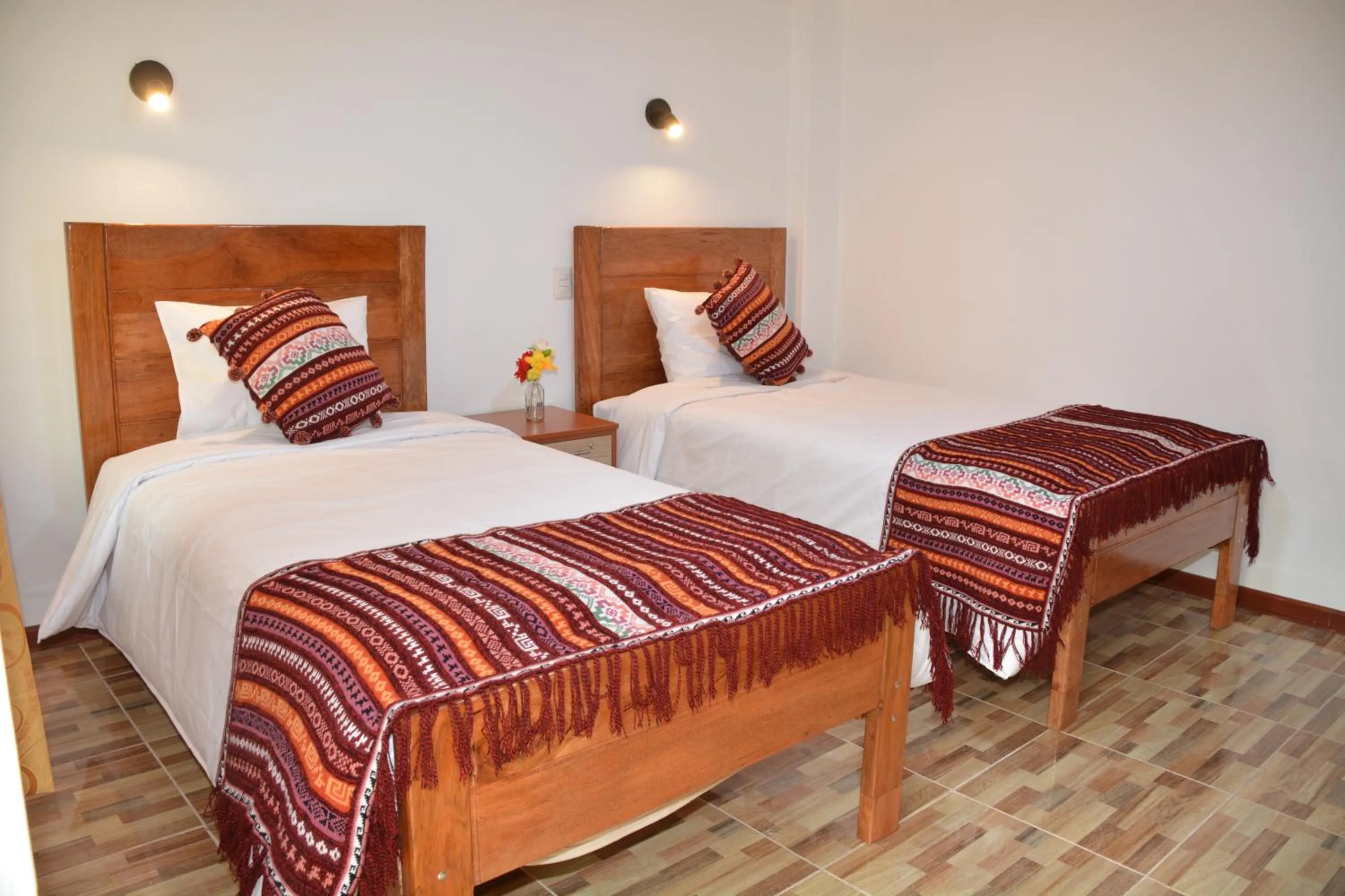 Bed in Hotel Inka Pisac