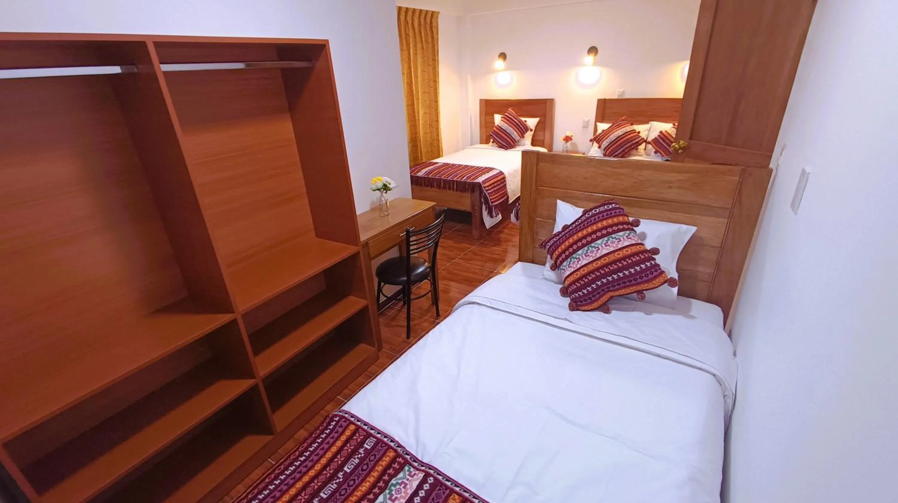 Bed in Hotel Inka Pisac