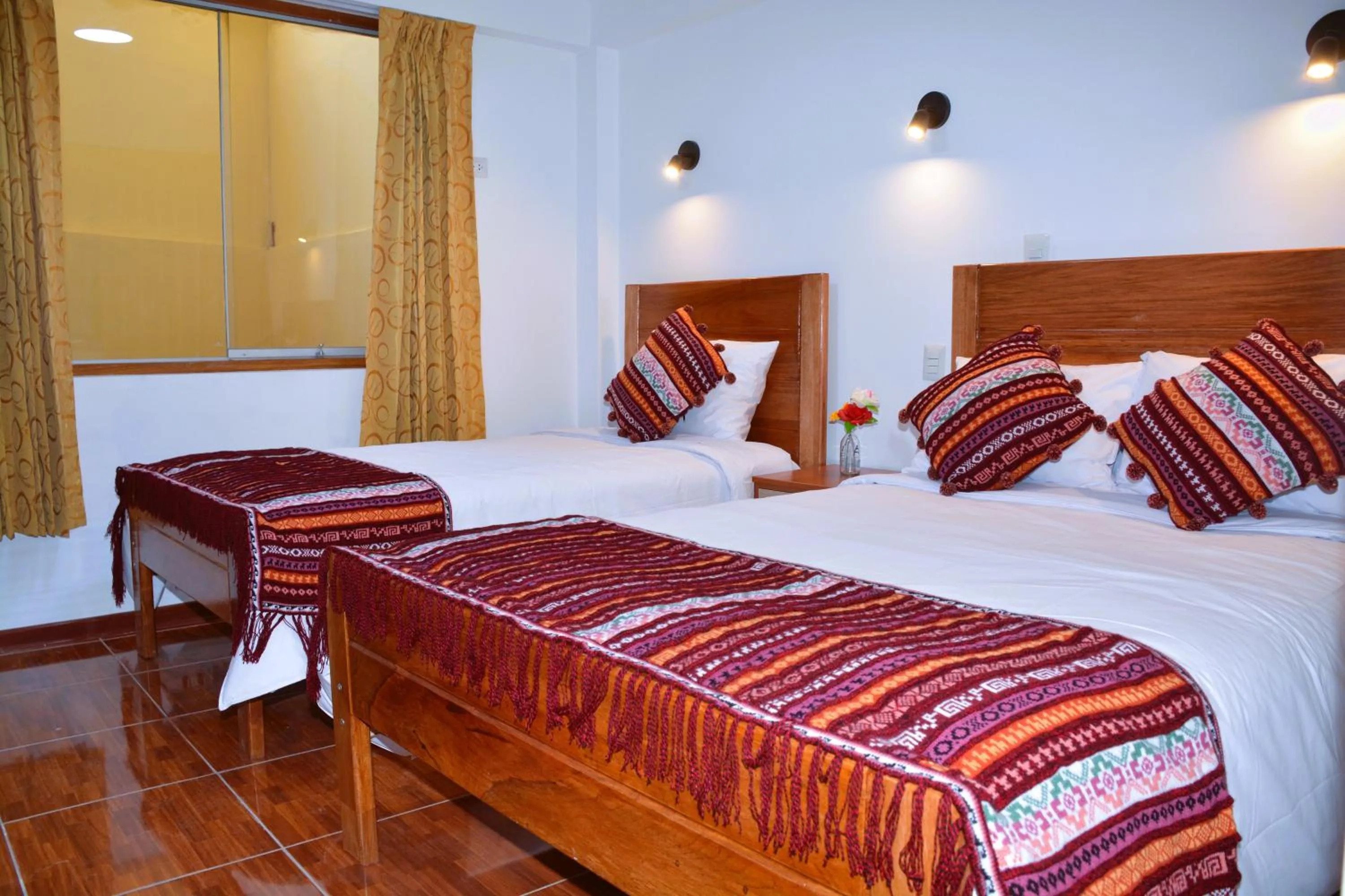 Bed in Hotel Inka Pisac