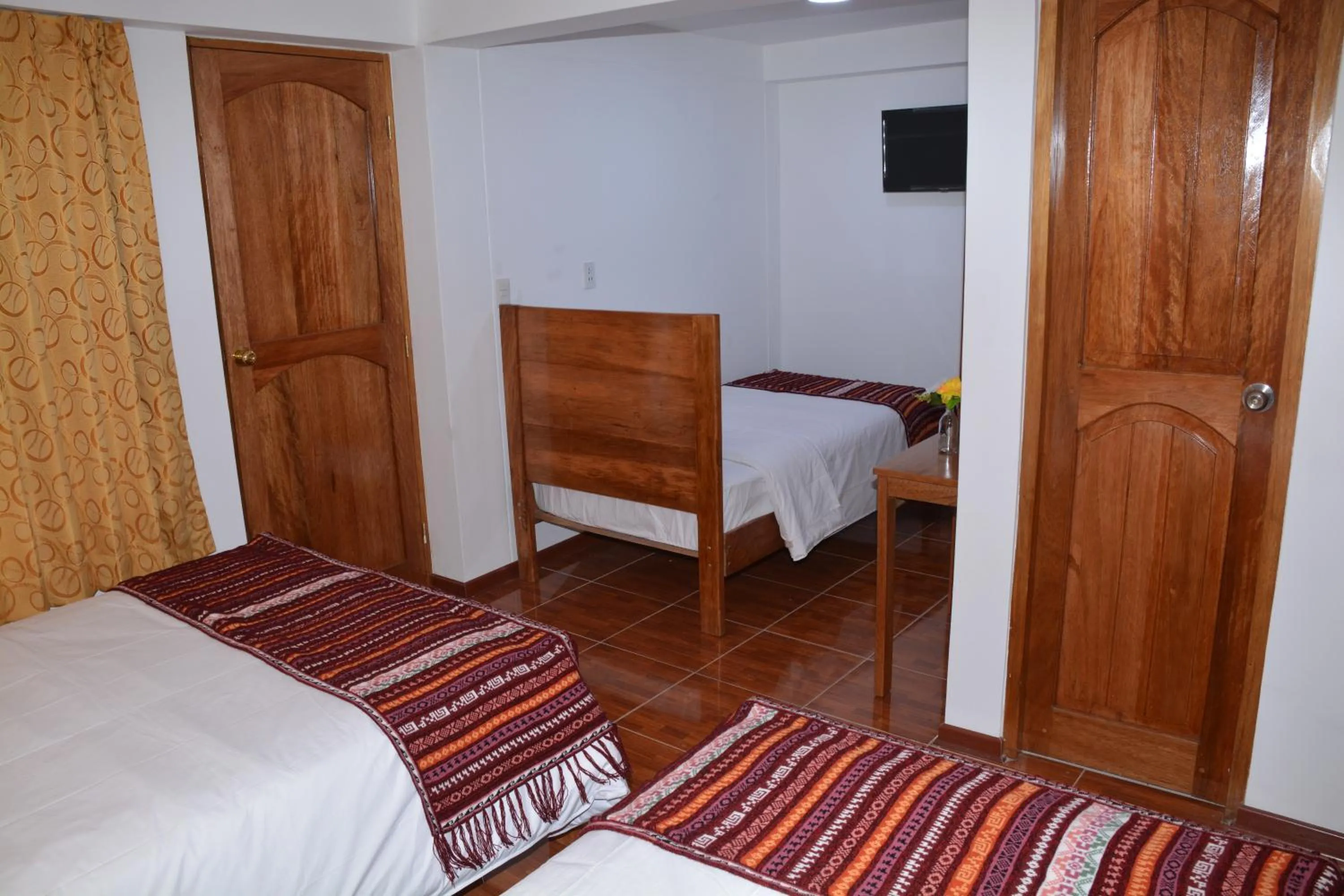 Bed in Hotel Inka Pisac