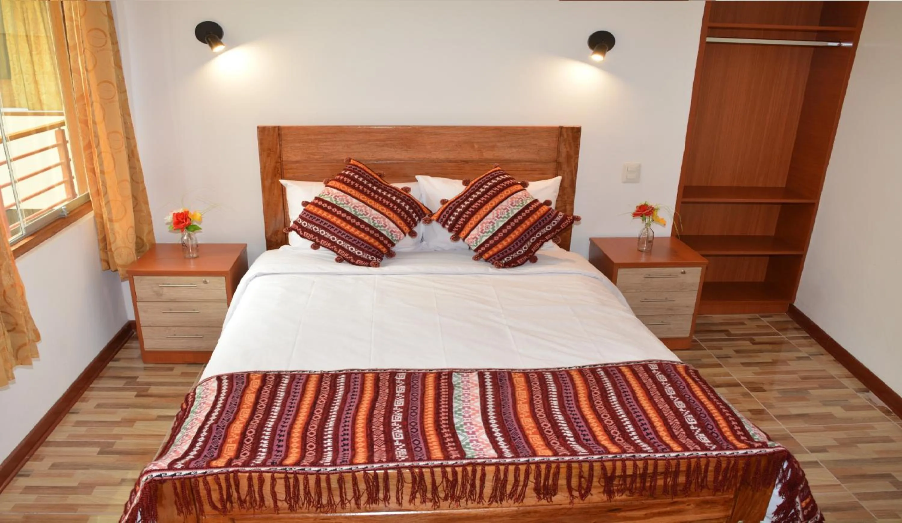 Bed in Hotel Inka Pisac