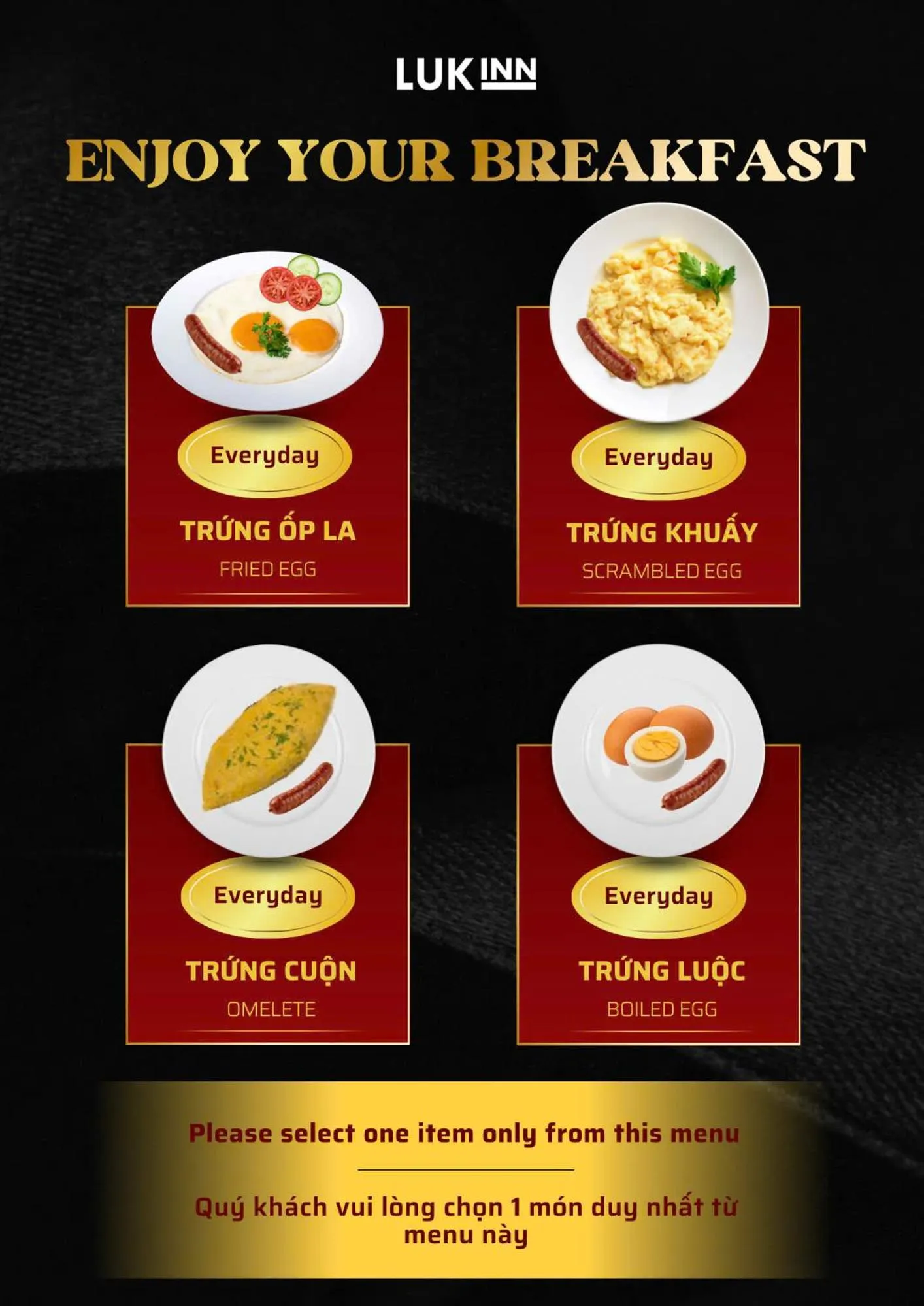 Food and drinks in LUK Inn Hotel - An Thuong, Da Nang