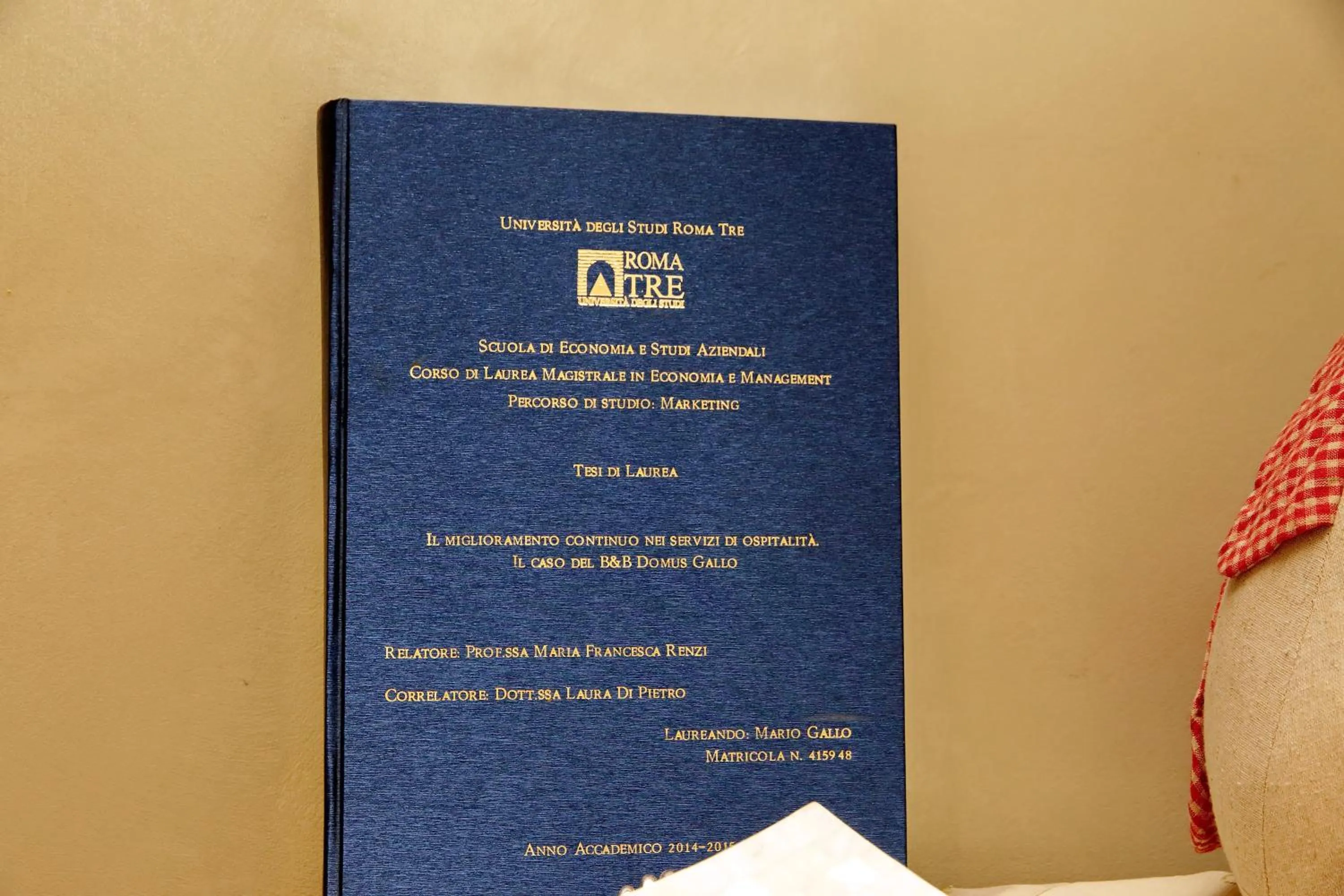 Decorative detail in Domus Gallo Guest House