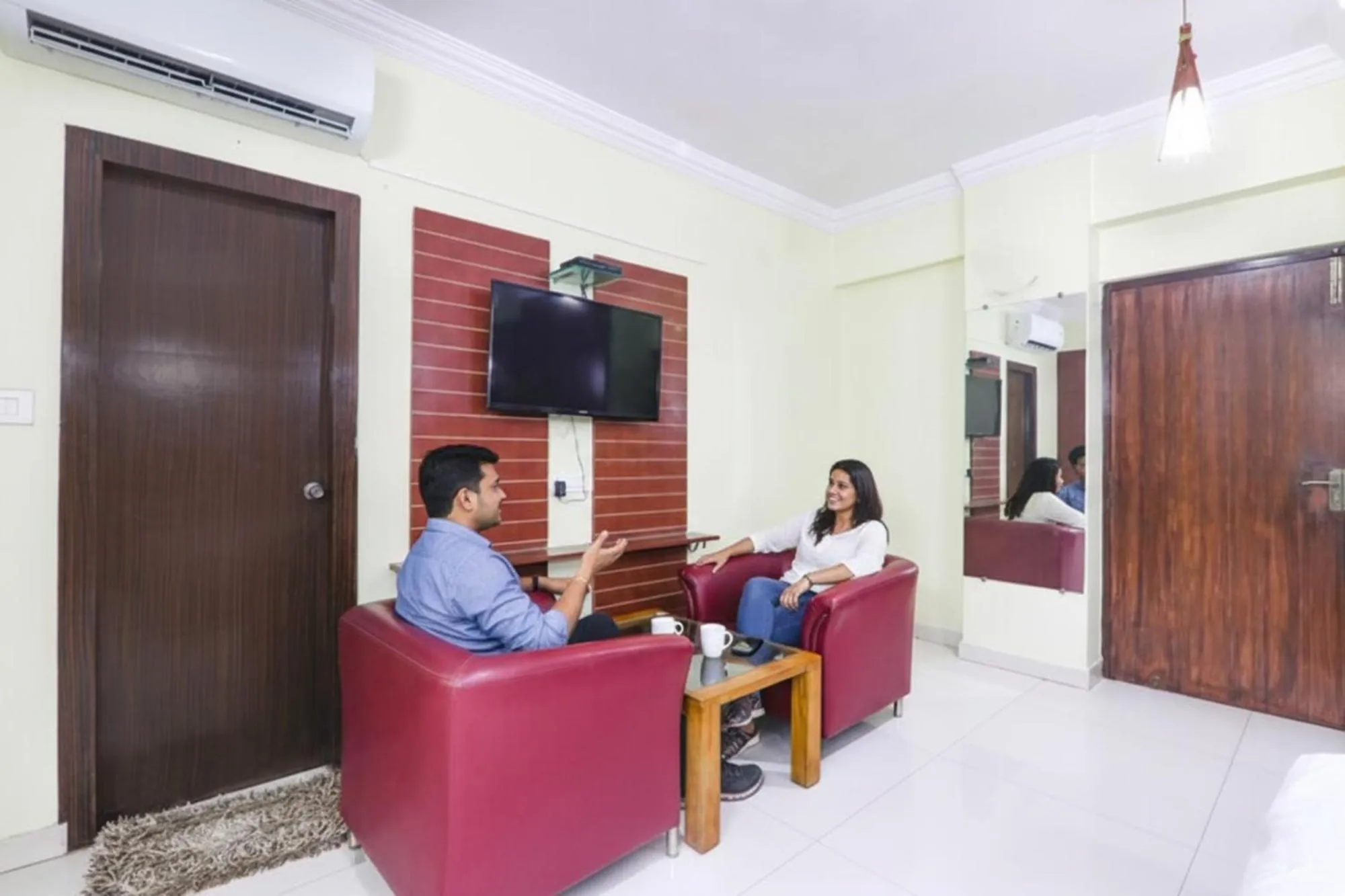Seating area in FabHotel Royal Ville