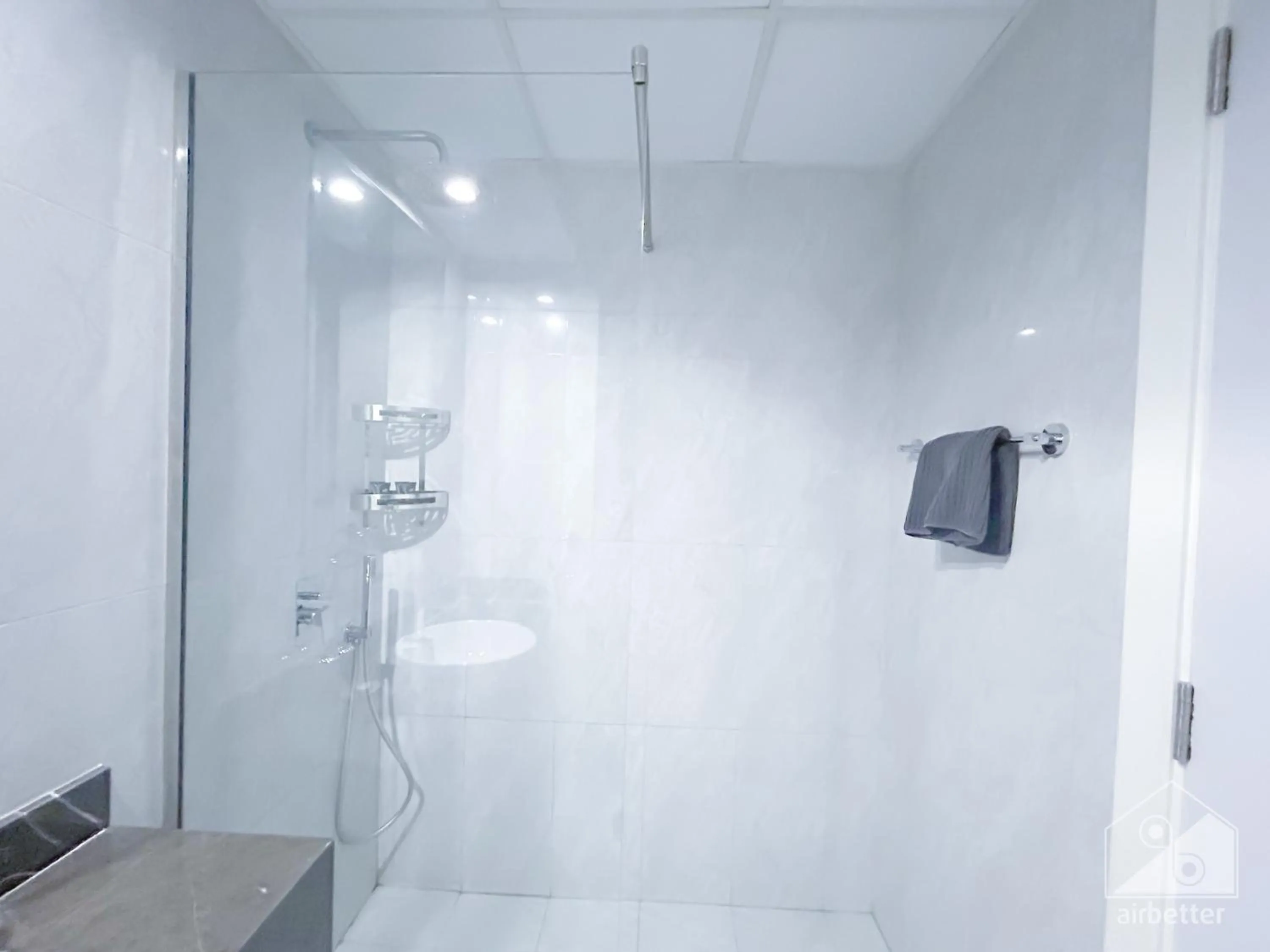 Bathroom in Spacious Studio with balcony in AL Majan