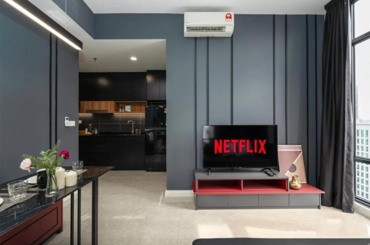 Communal lounge/ TV room in Axon Residence Bukit Bintang by Luna