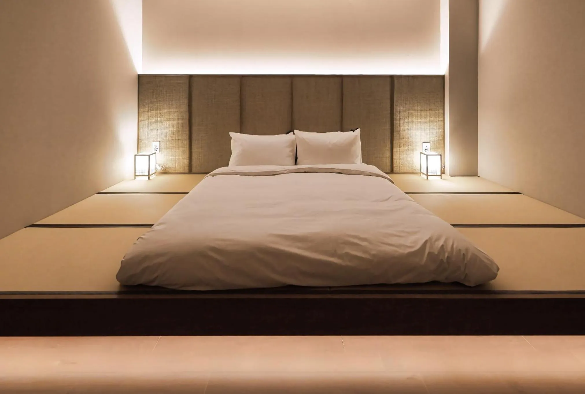 Bed in Gyeongju Denbasta Ryokan