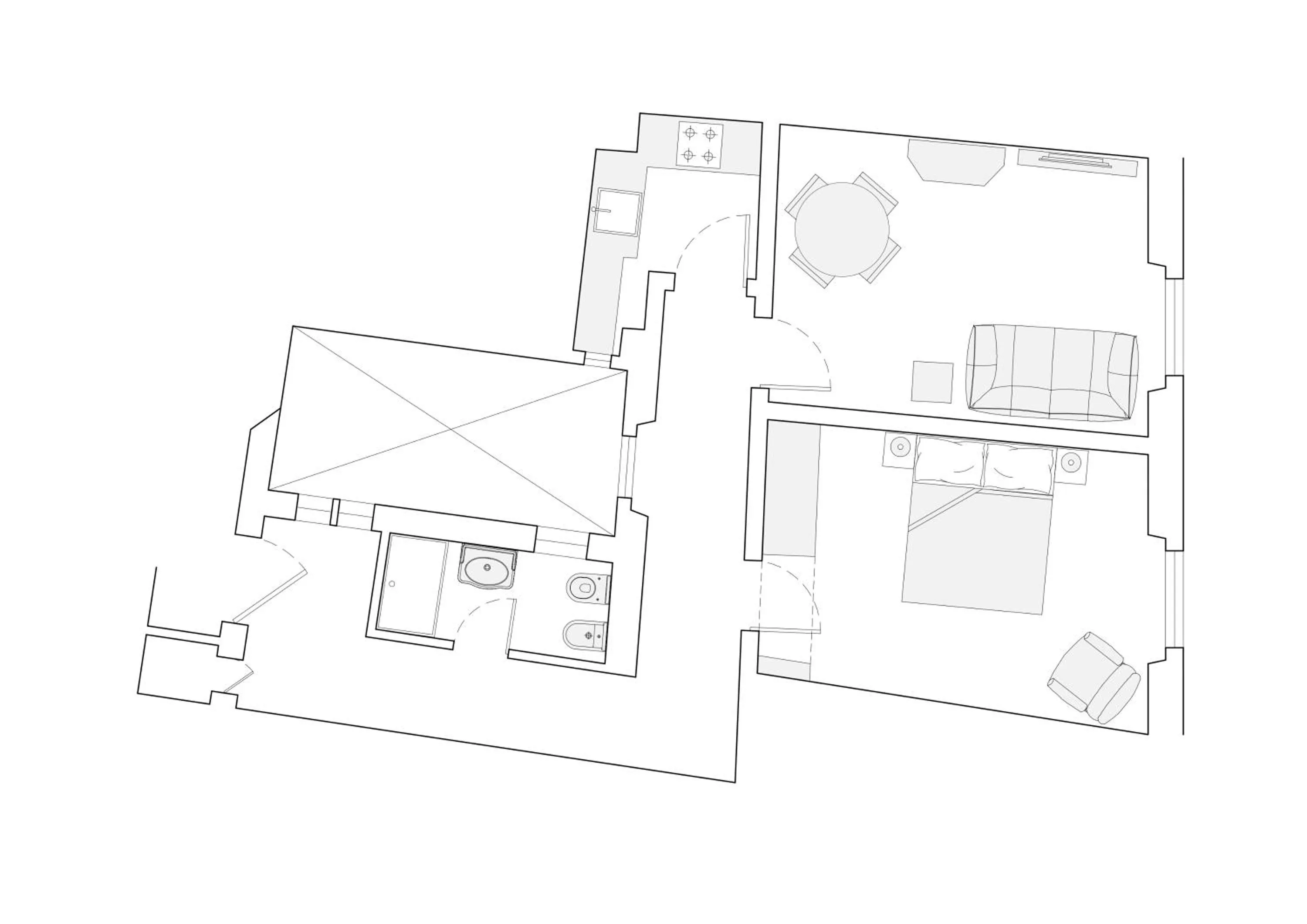 Floor plan in Lucky House by Mmega