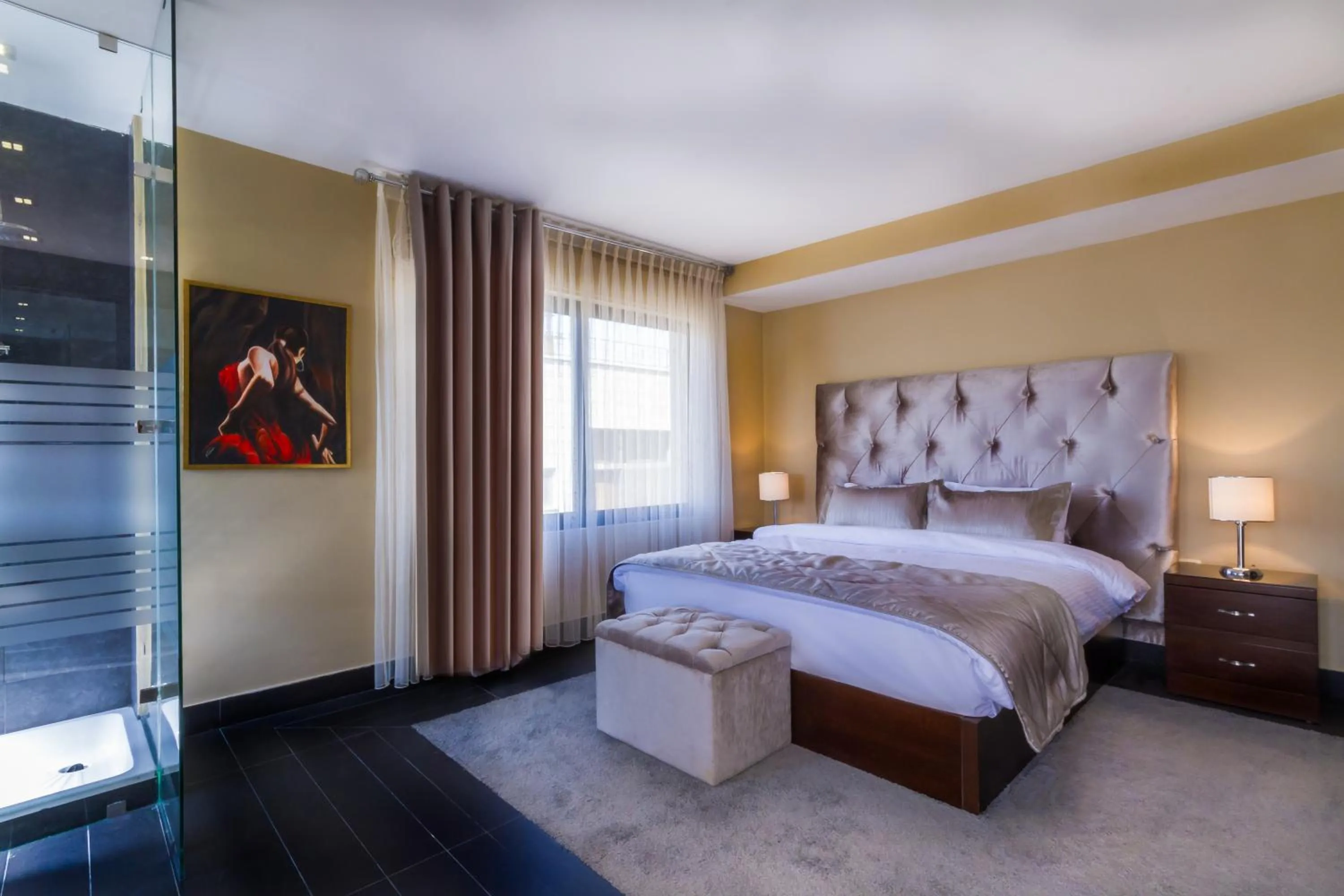 Bedroom, Bed in Nadine Hotel Suites