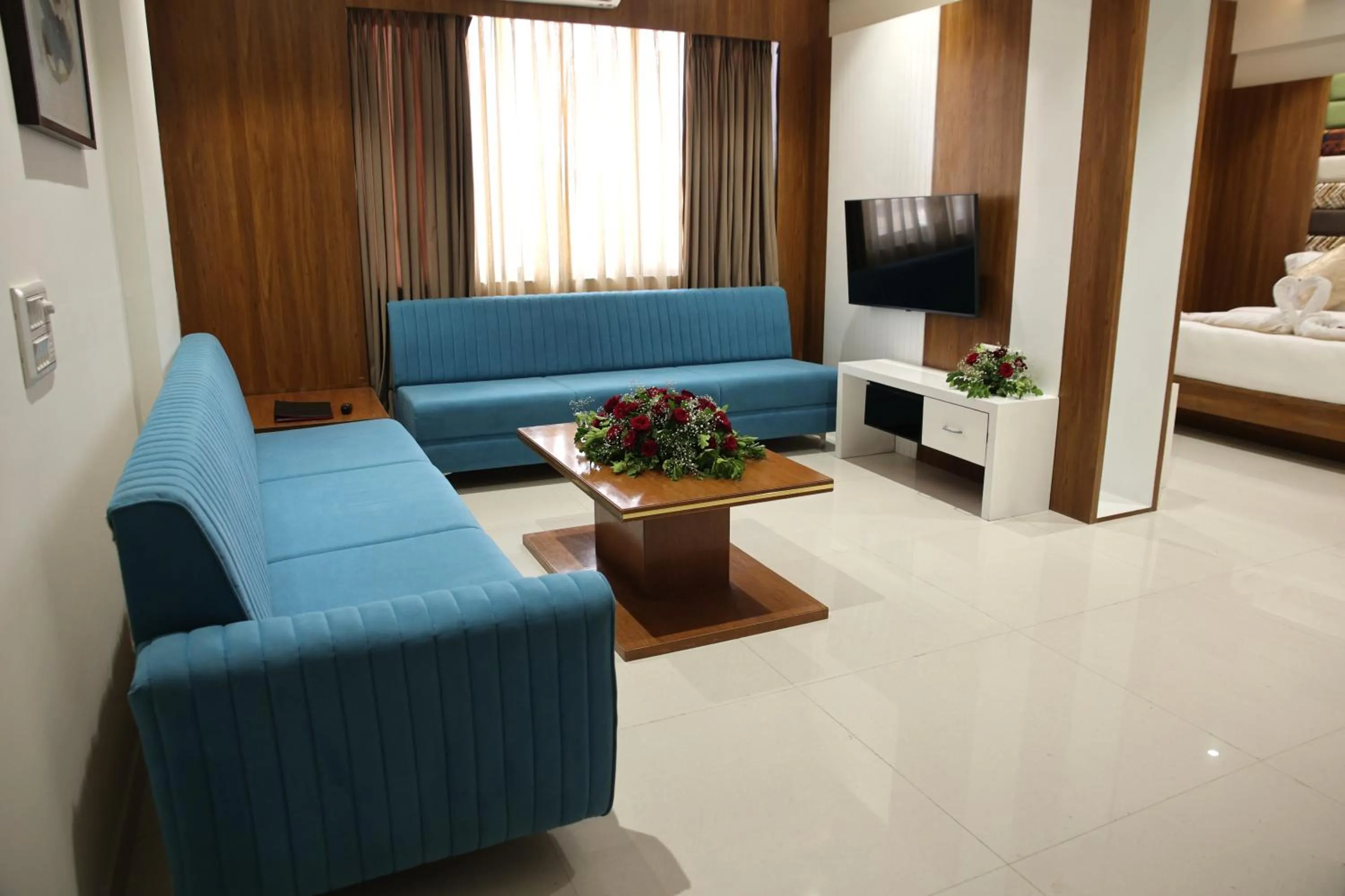 Bed in Lords Eco Inn, Ambaji