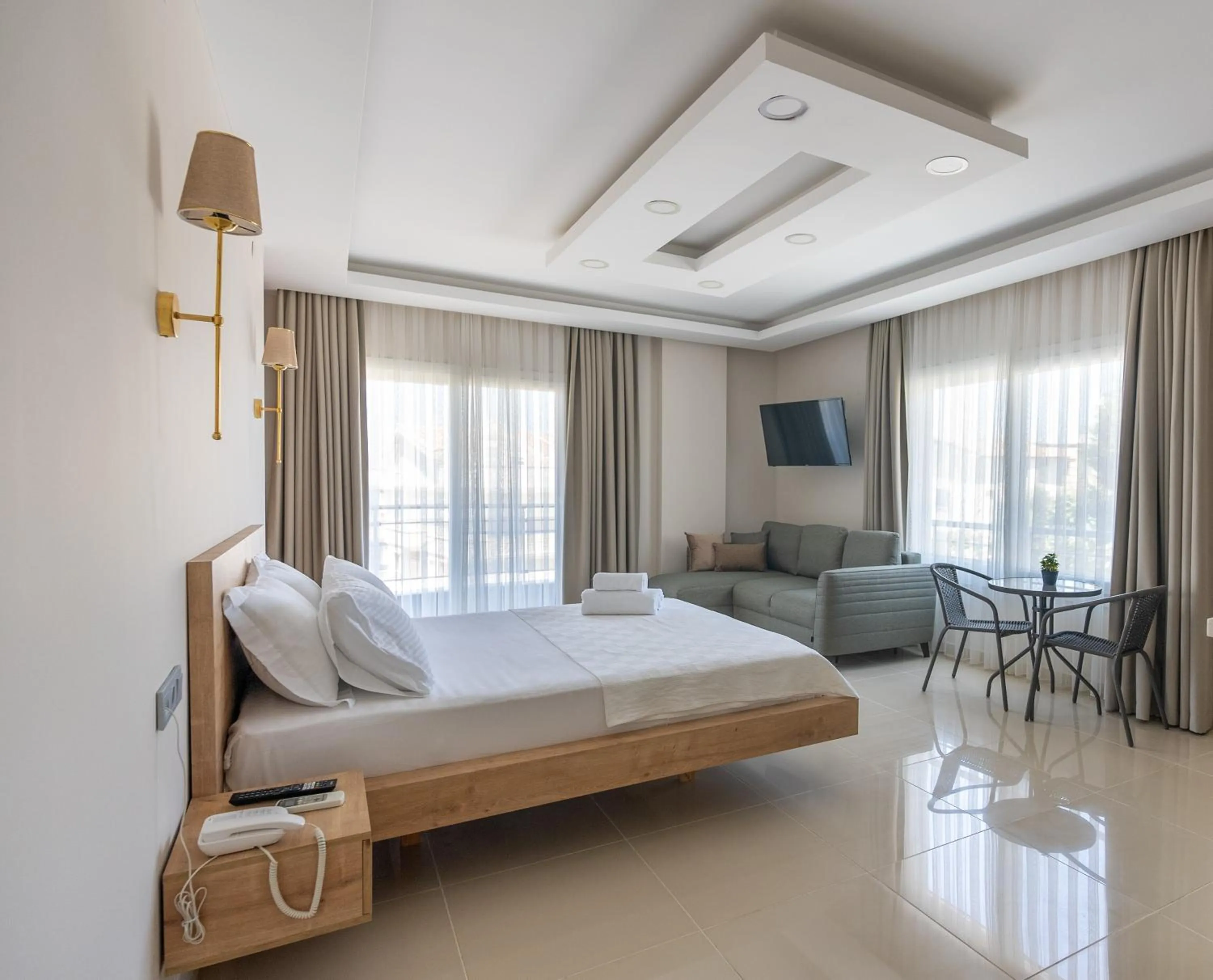 Seating area, Bed in Soul House Kuşadası