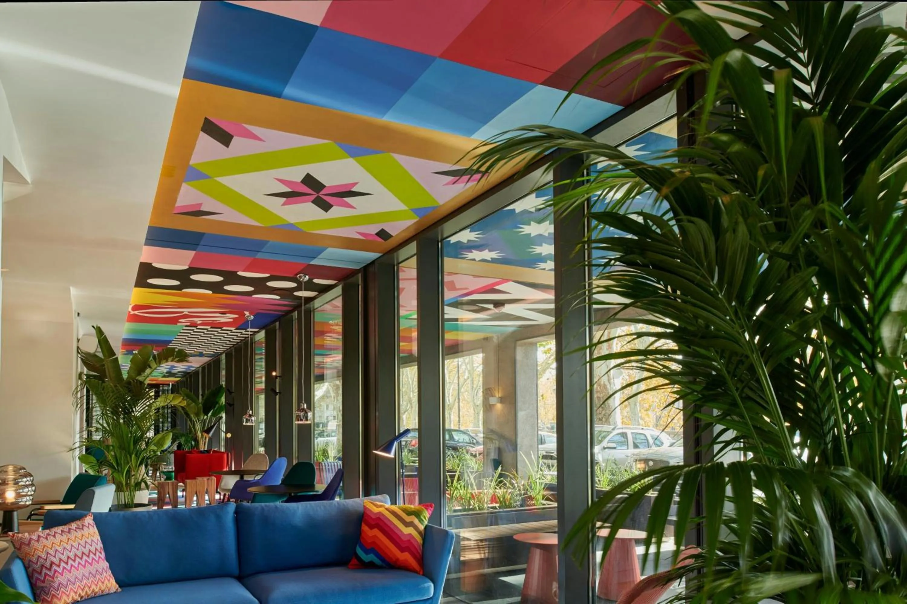 Lobby or reception in citizenM Rome Isola Tiberina