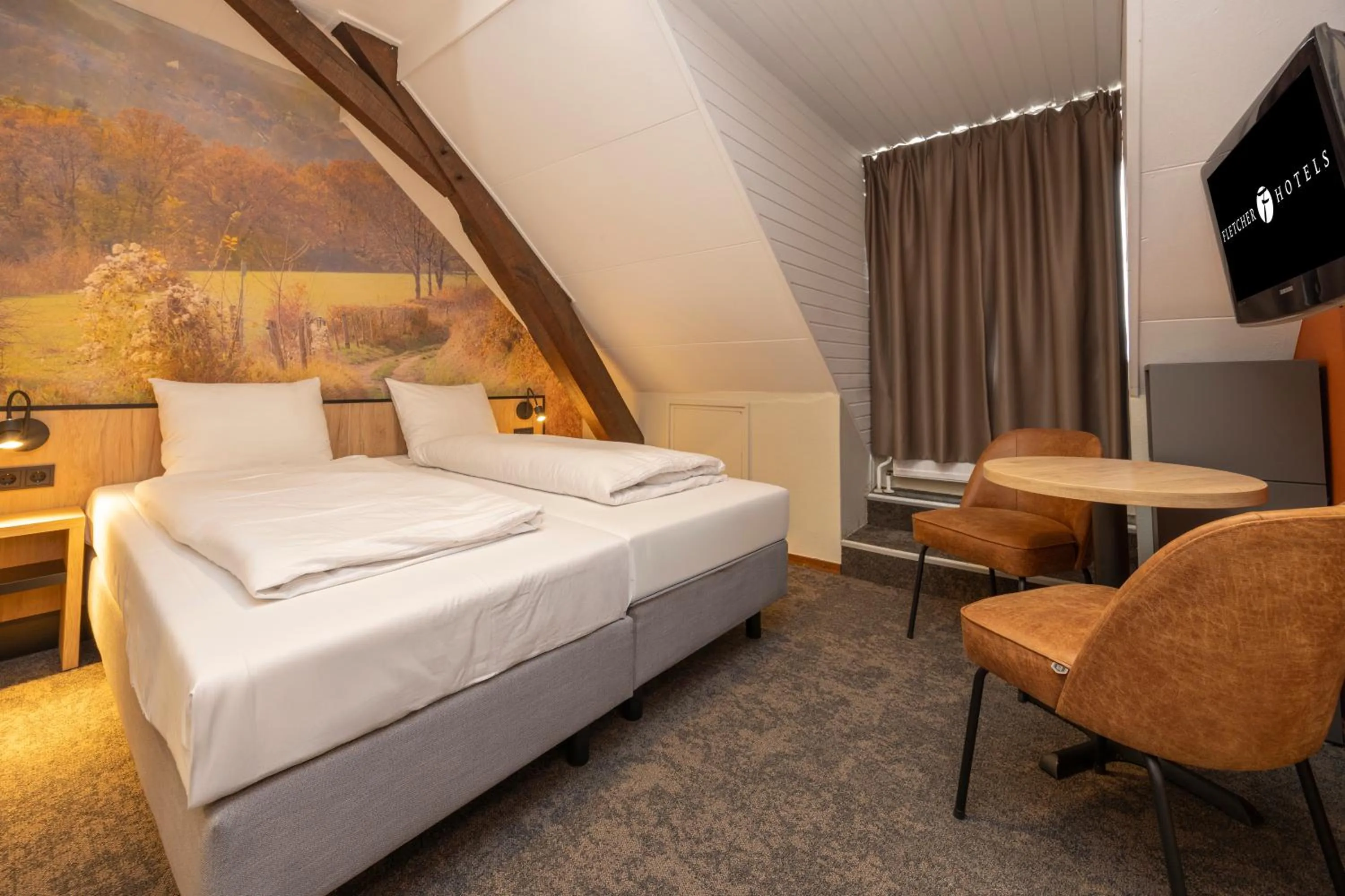 Bedroom, Bed in Fletcher Hotel Restaurant De Burghoeve