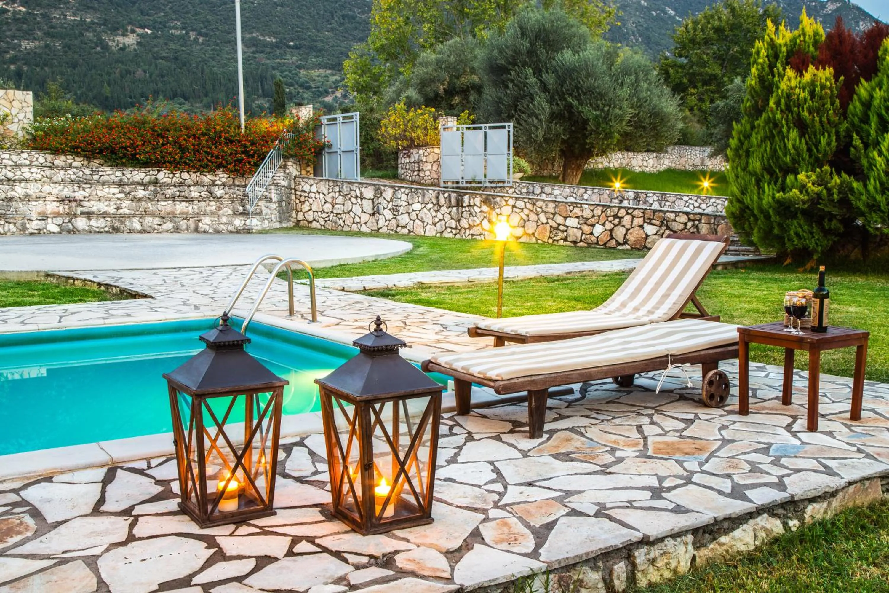 Garden view in Penelope Villas