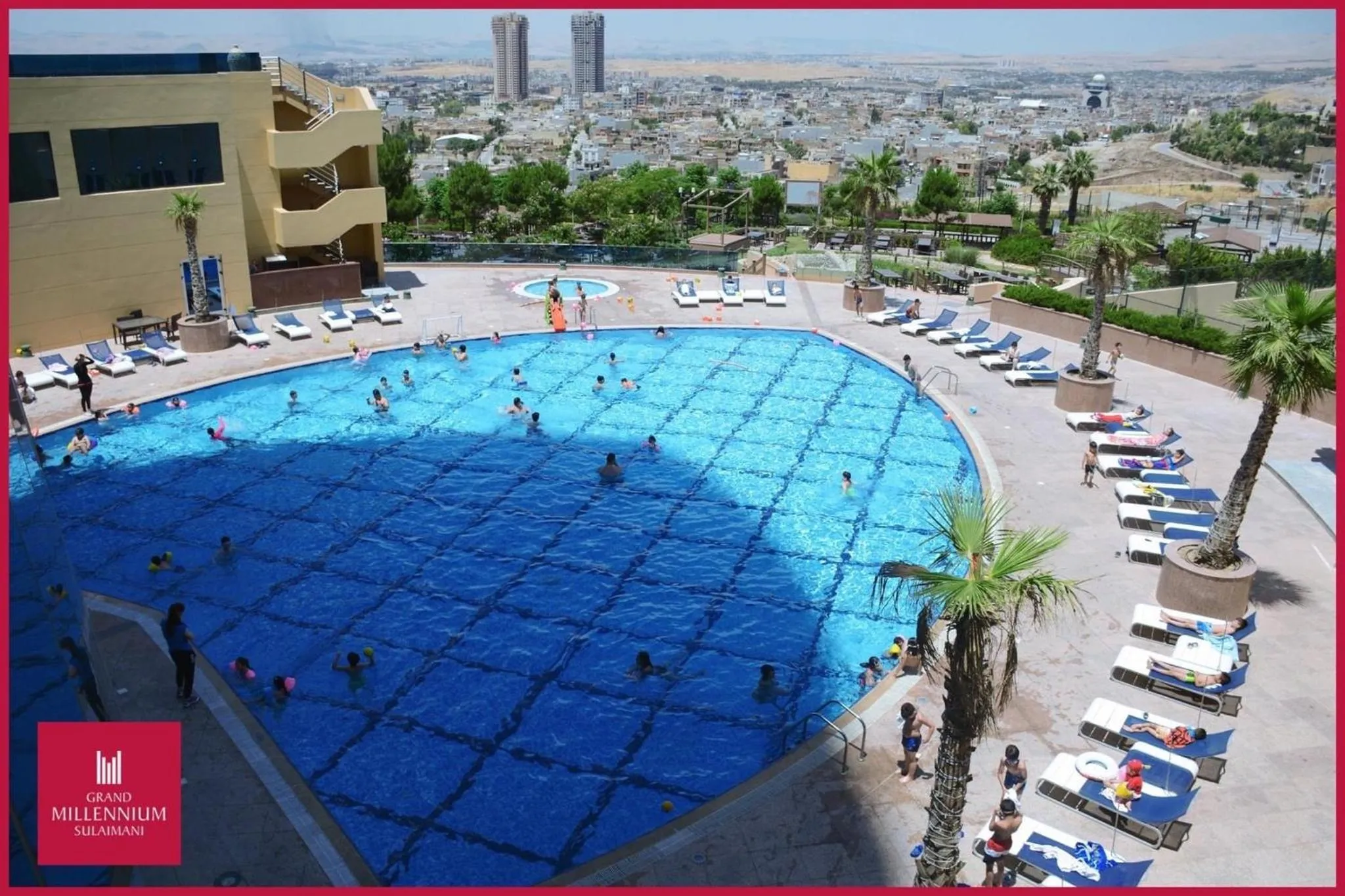 Pool view in Grand Millennium Sulaimani