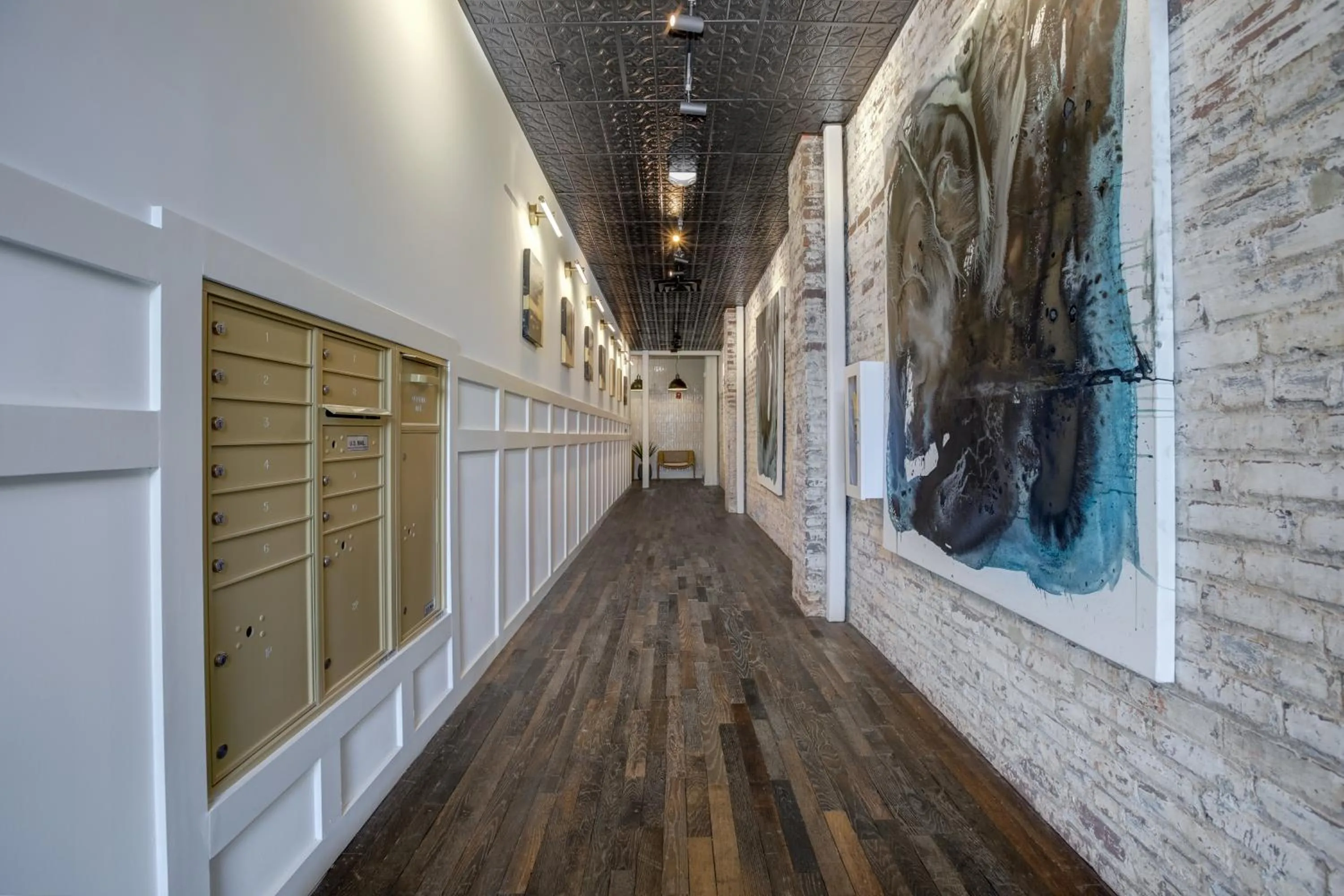 Decorative detail in Loft condo by Mercedes Benz w balcony Apt 101