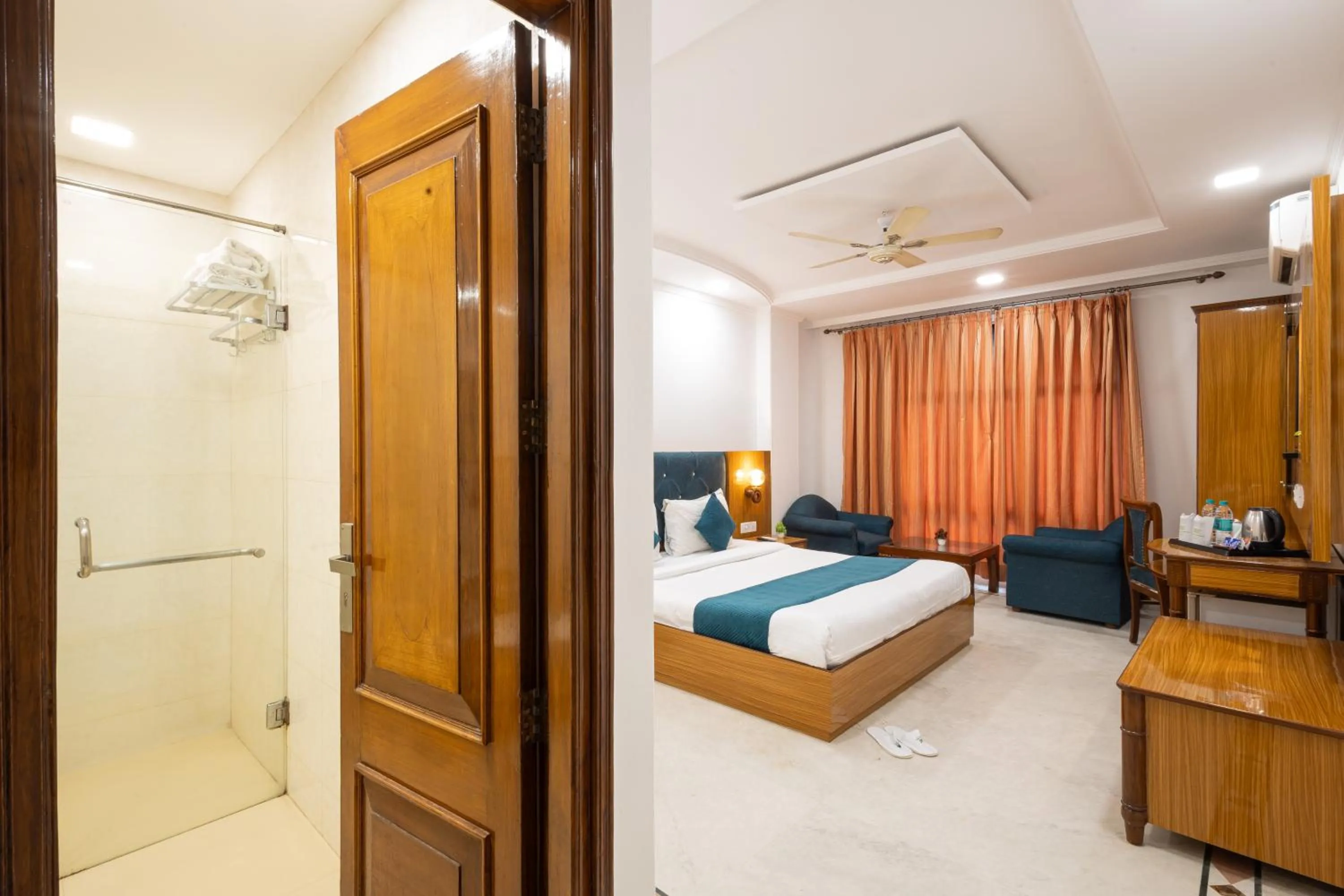 Photo of the whole room, Bed in Hotel Panickers Residency - Near Ganga Ram & BLK Hospital - Karol Bagh