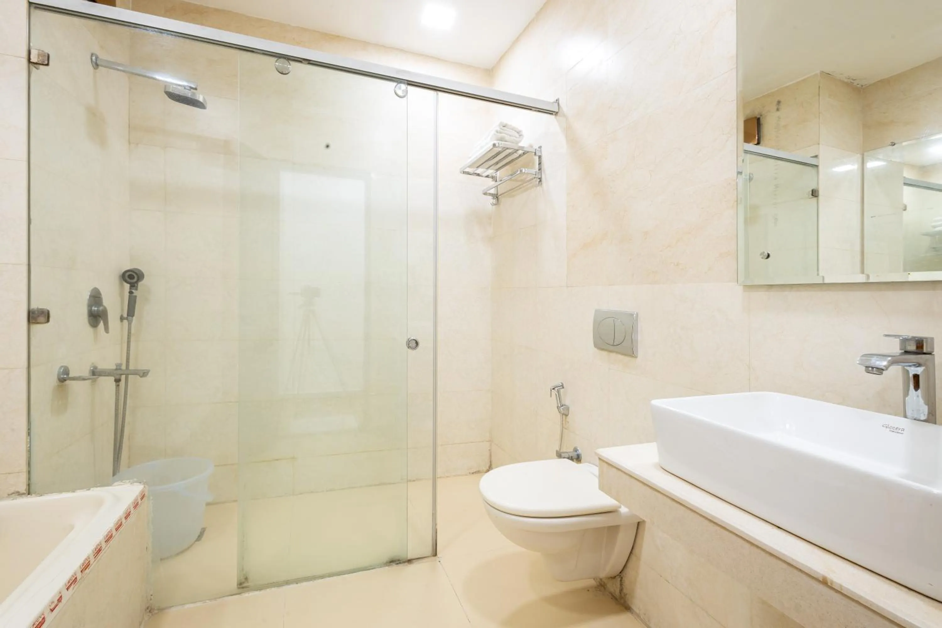 Bathroom in Hotel Panickers Residency - Near Ganga Ram & BLK Hospital - Karol Bagh