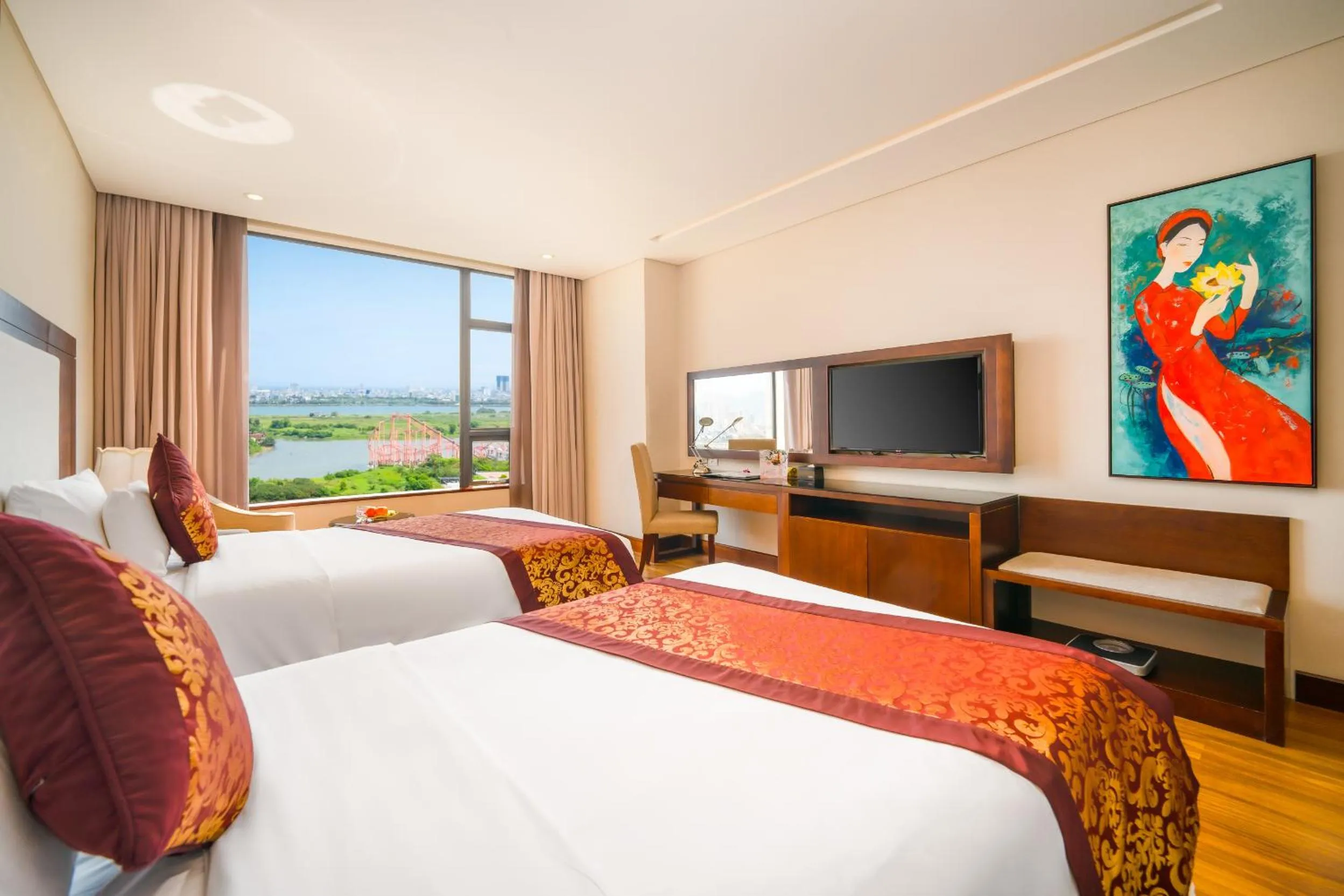 Bed in Minh Toan Galaxy Hotel