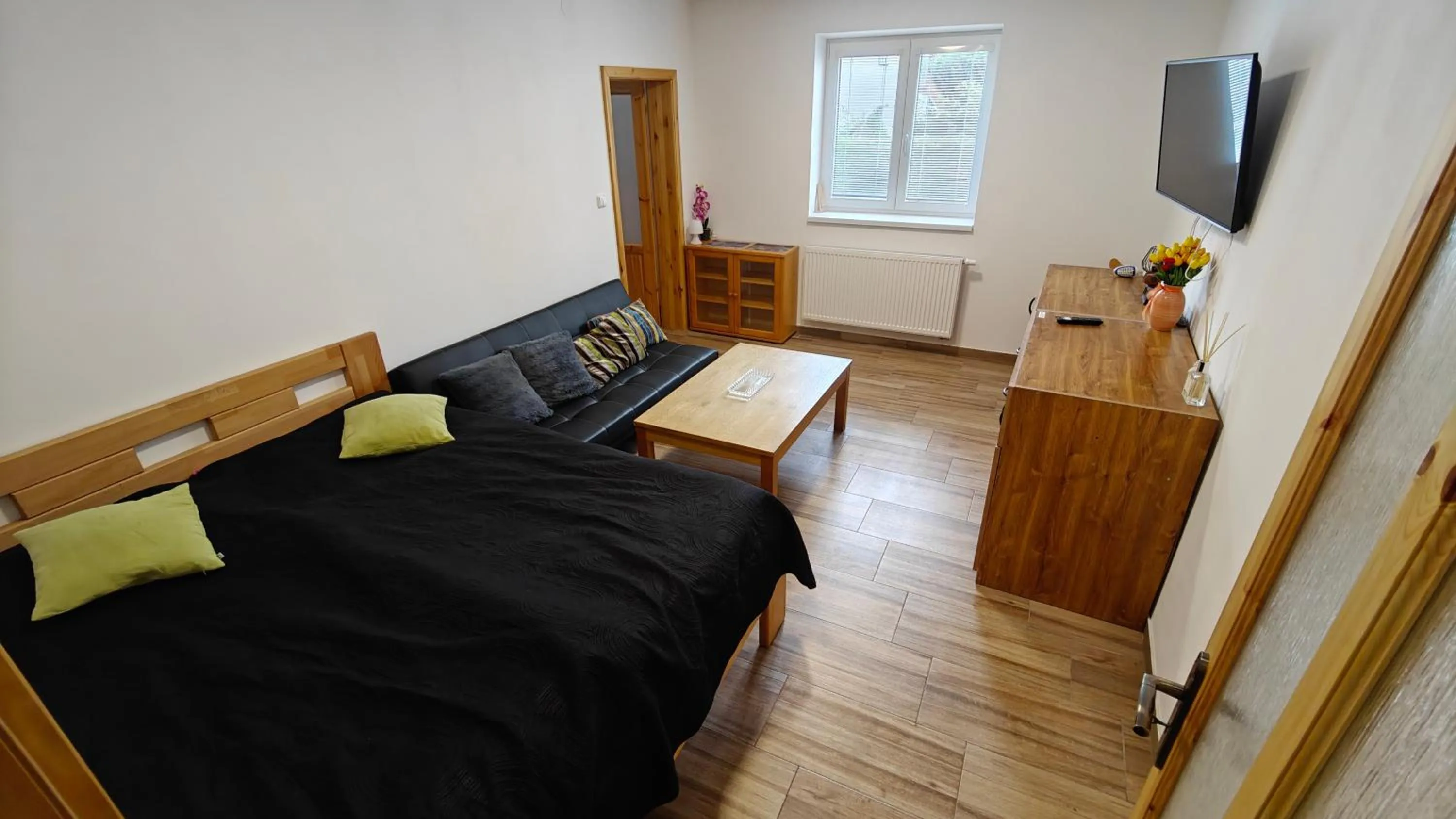 Living room, Bed in Penzion Majka