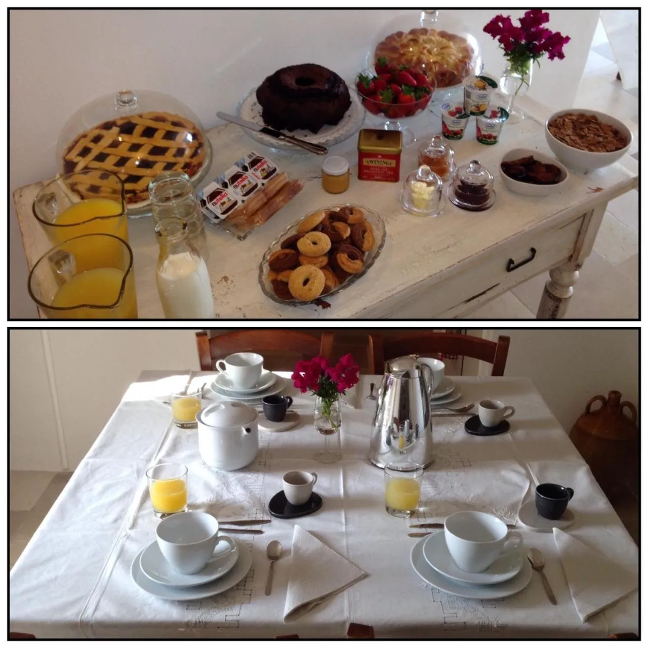 Continental breakfast in La Vecchia Tabaccheria B&B