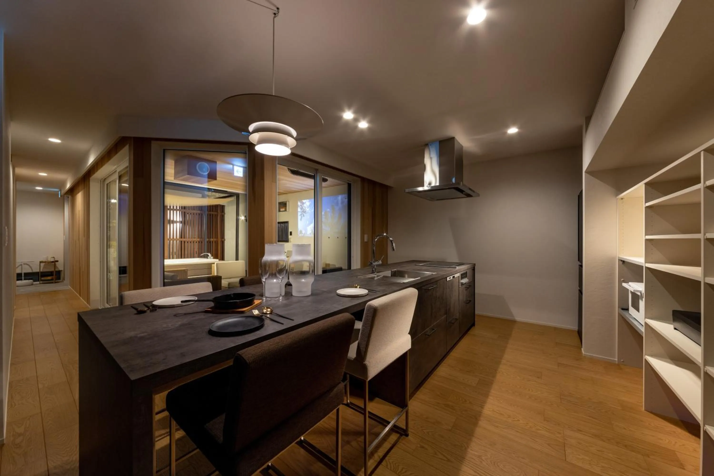 Kitchen or kitchenette in villa vacances hamanako