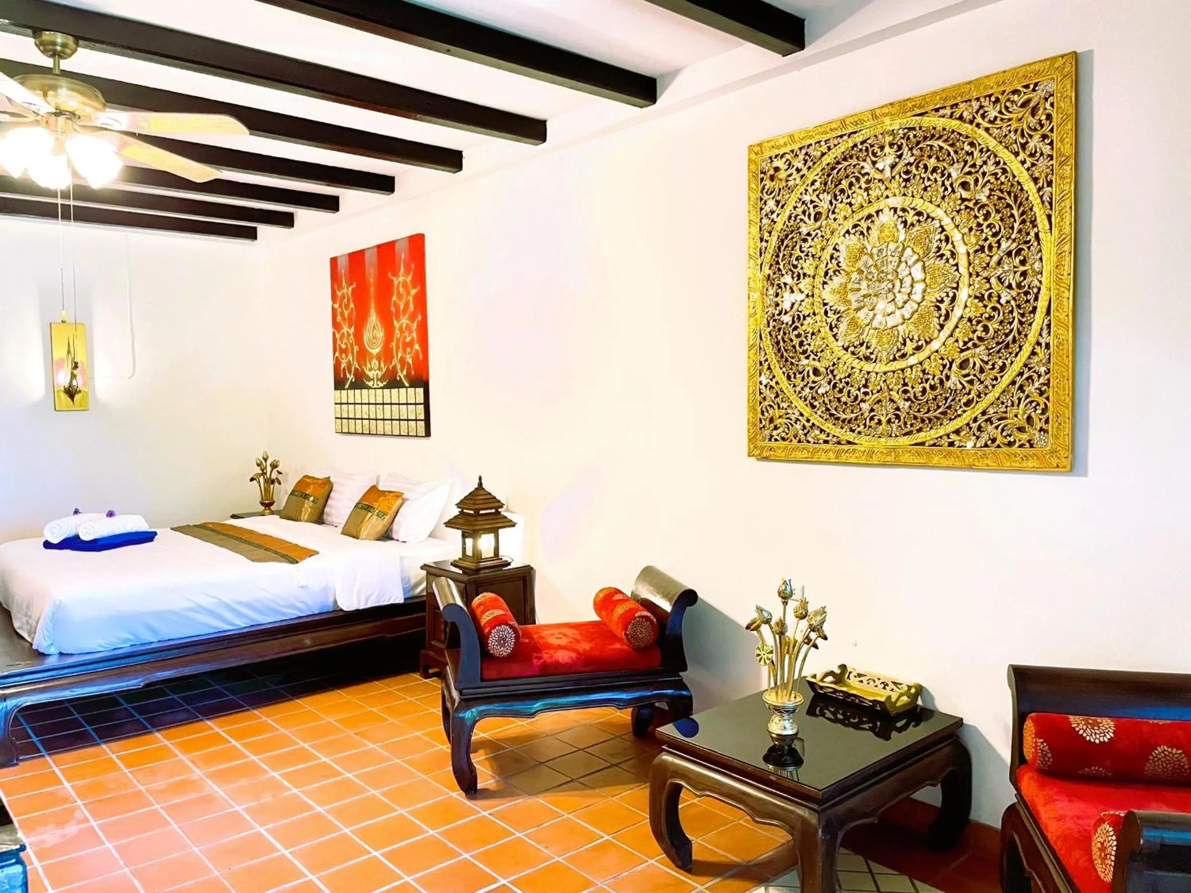 Seating area, Bed in Boomerang Village Resort Kata