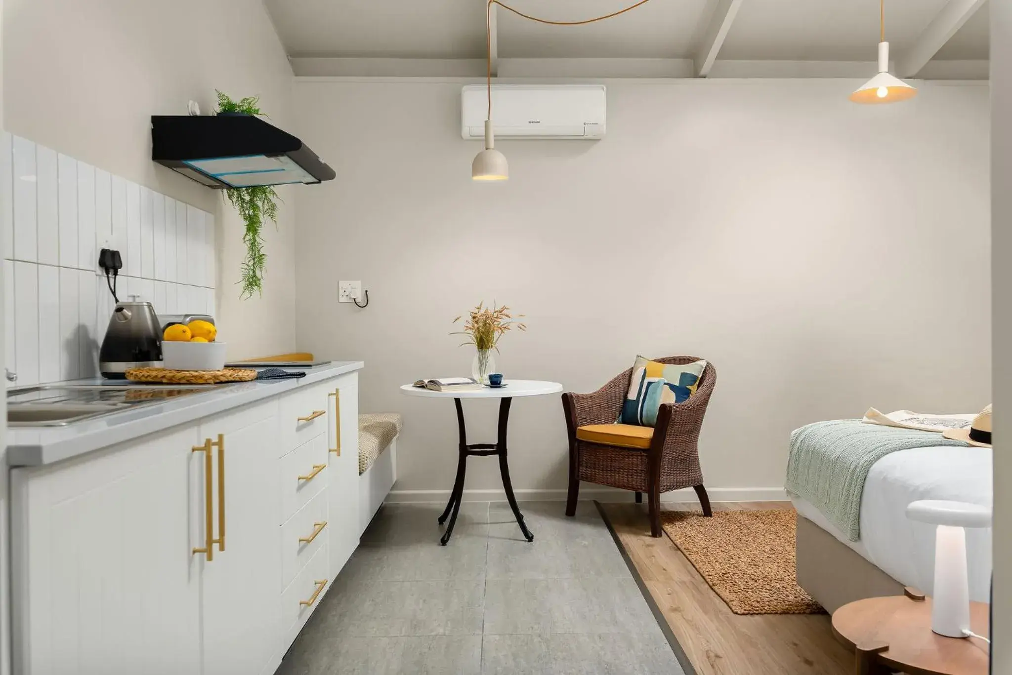 Kitchen or kitchenette, Bed in Neighbourgood Franschhoek Kitchen or kitchenette, Bed in Neighbourgood Franschhoek