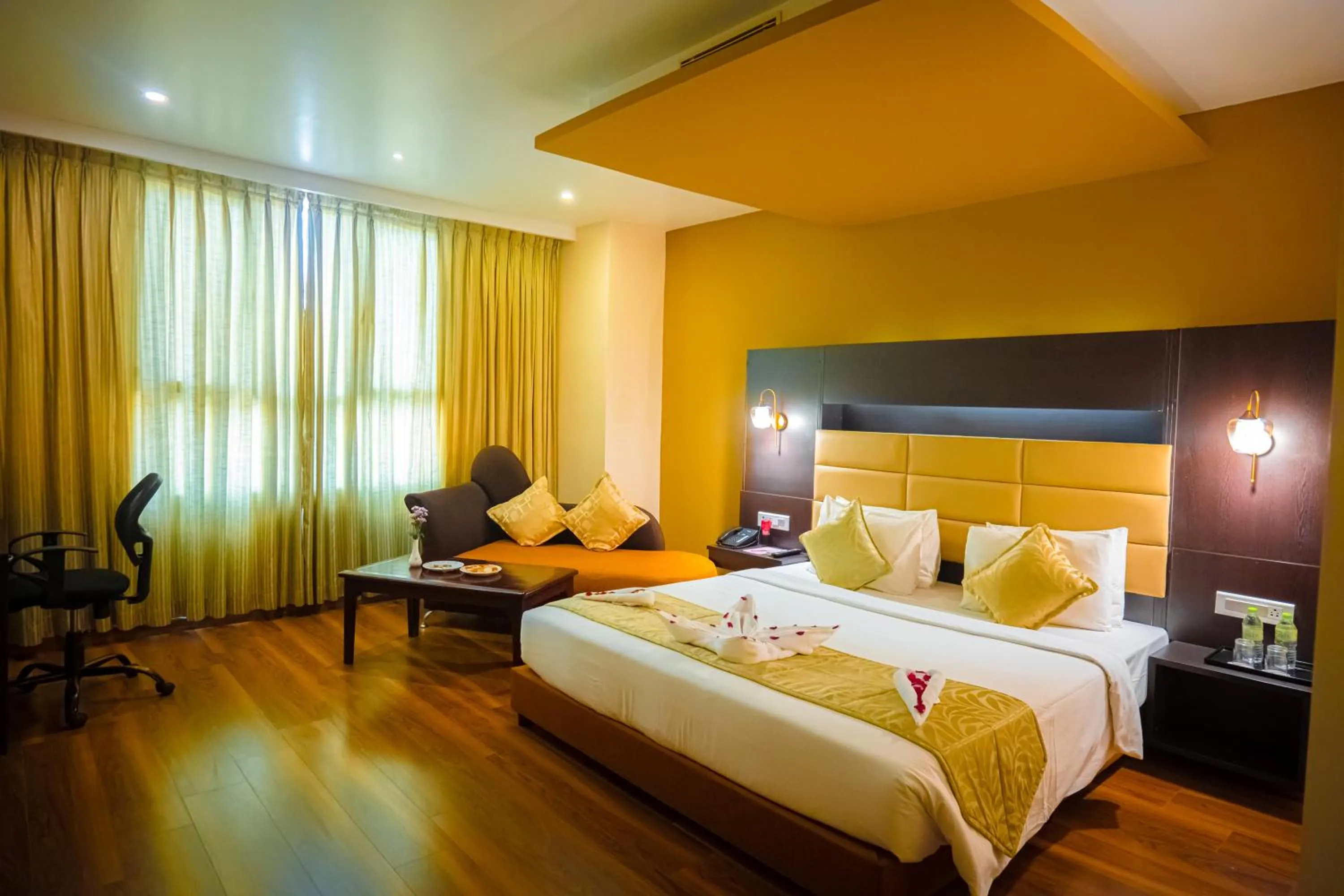 Bed in Poppys Hotel Madurai