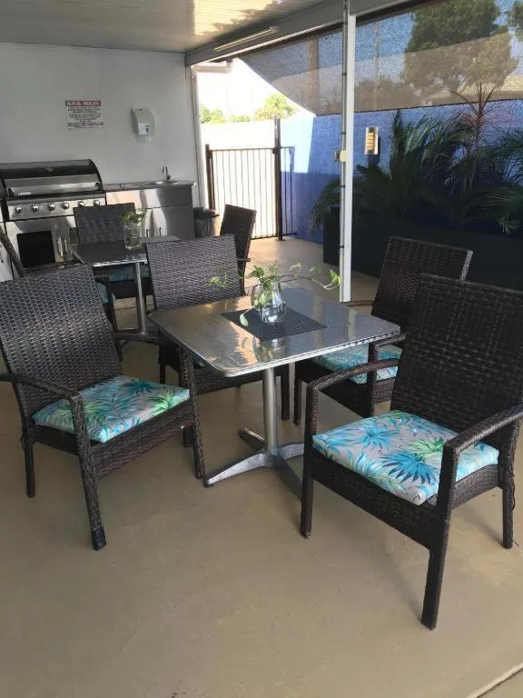 Patio in Charm City Motel