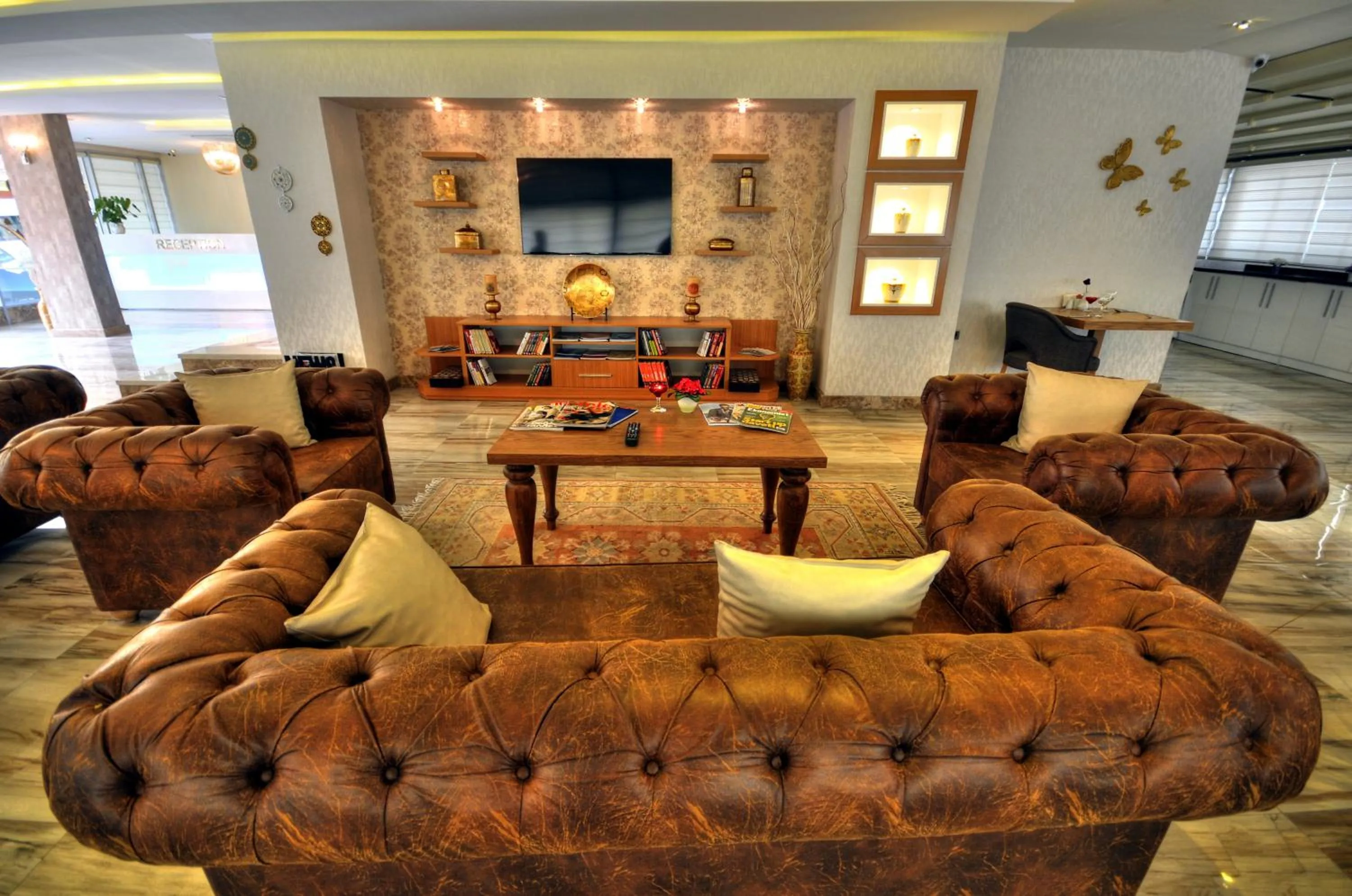 Lobby or reception in Golden Deluxe Hotel