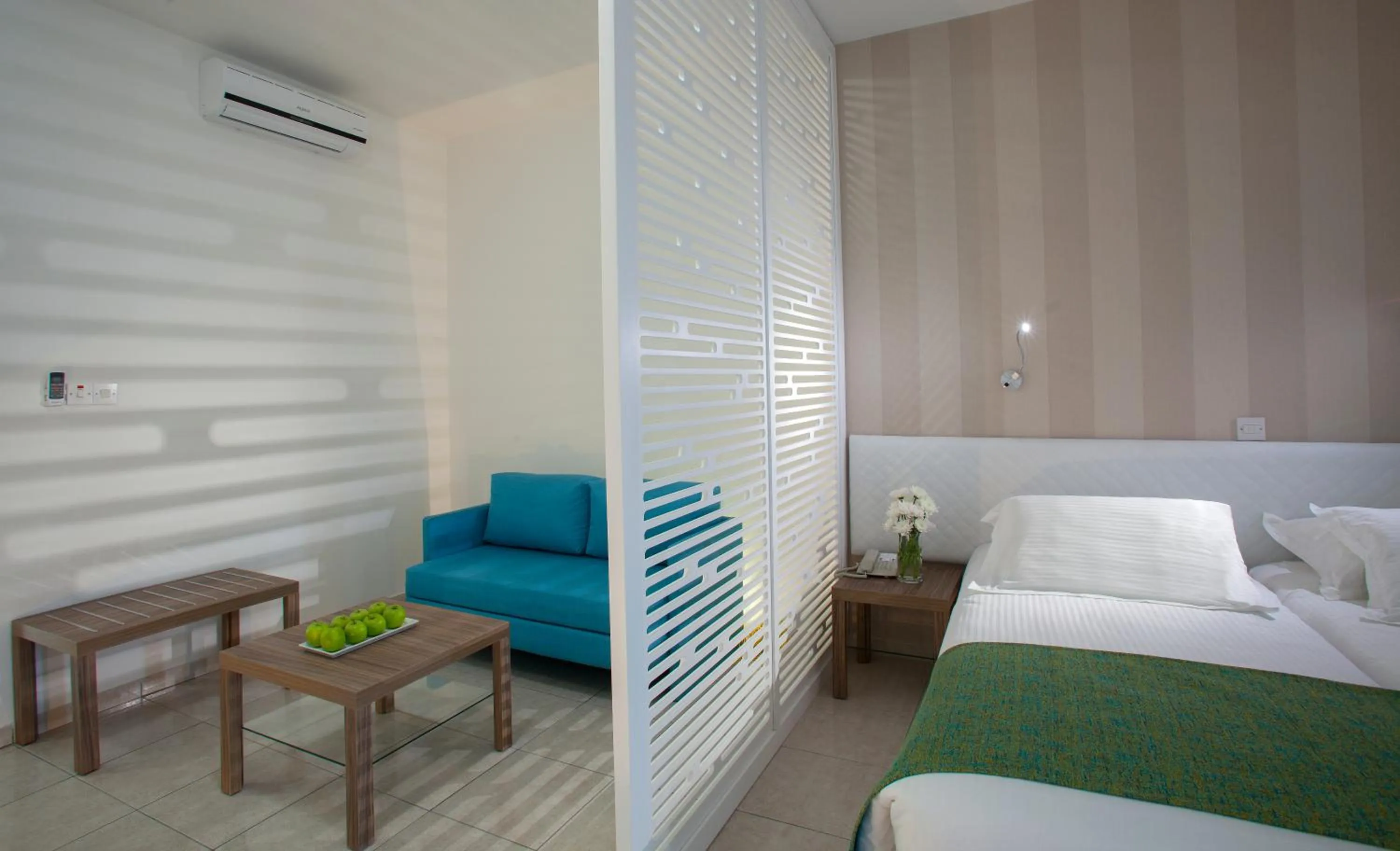 Bed in Princessa Vera Hotel Apartments