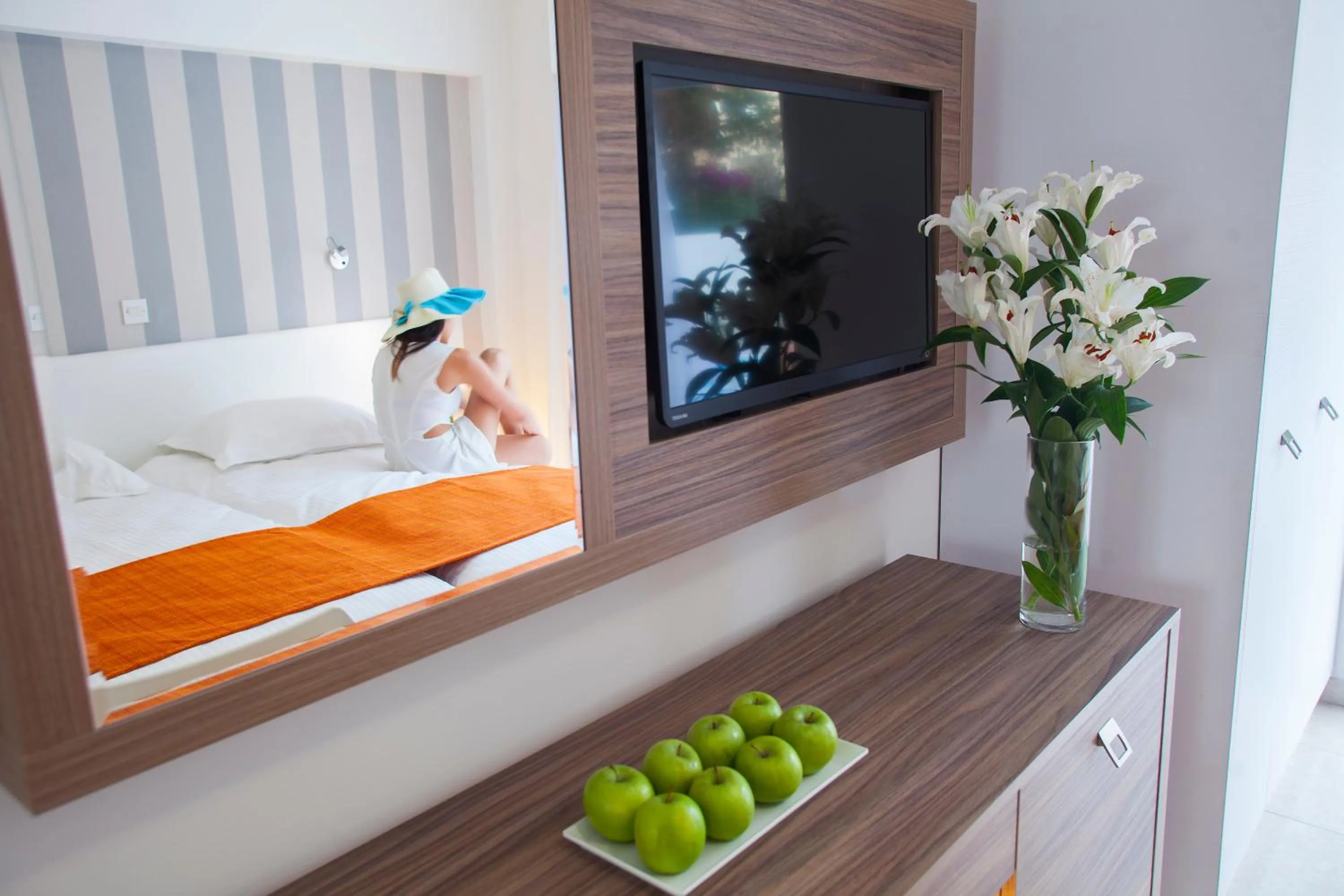 Bed in Princessa Vera Hotel Apartments