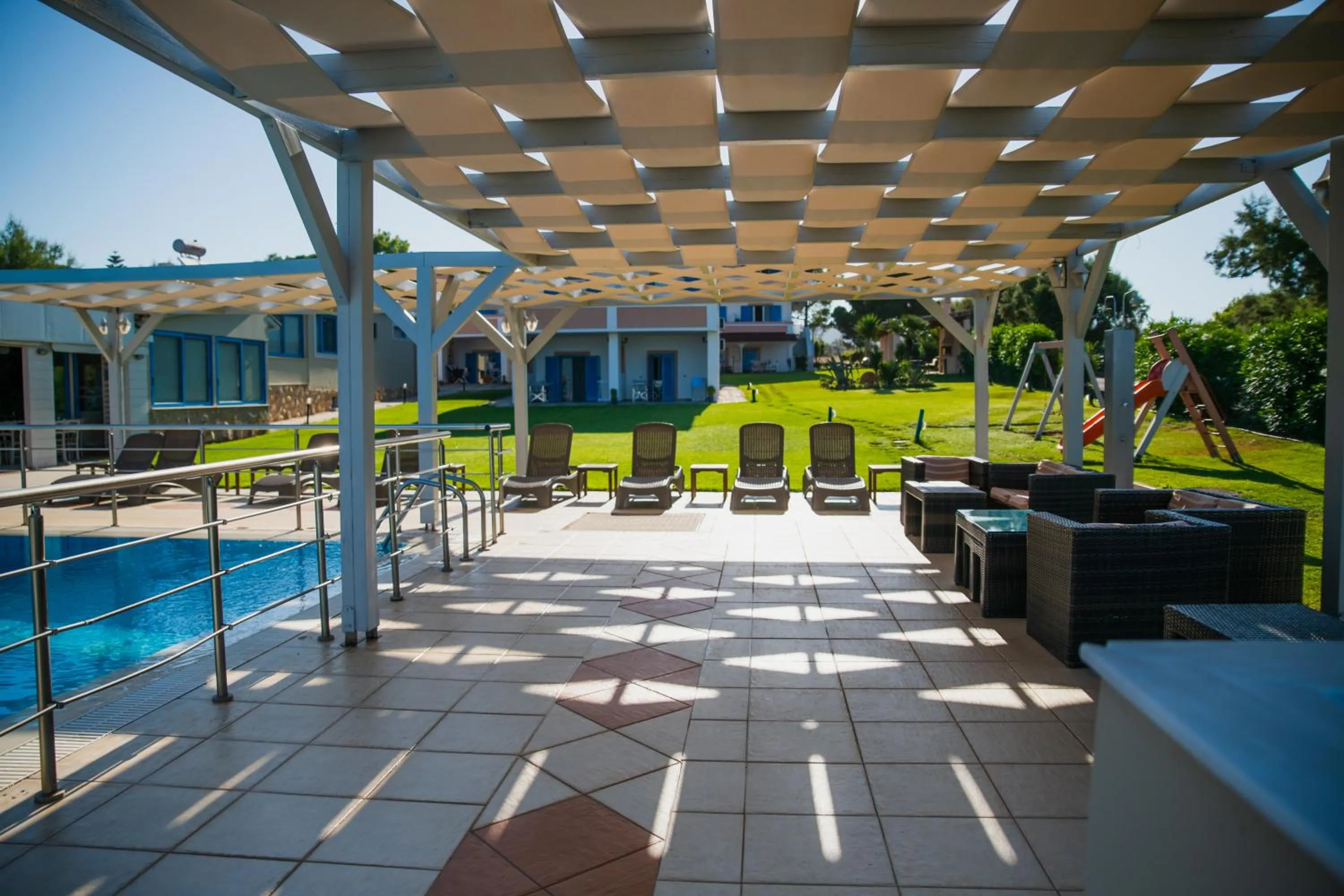 Garden view in Mesogeios Hotel