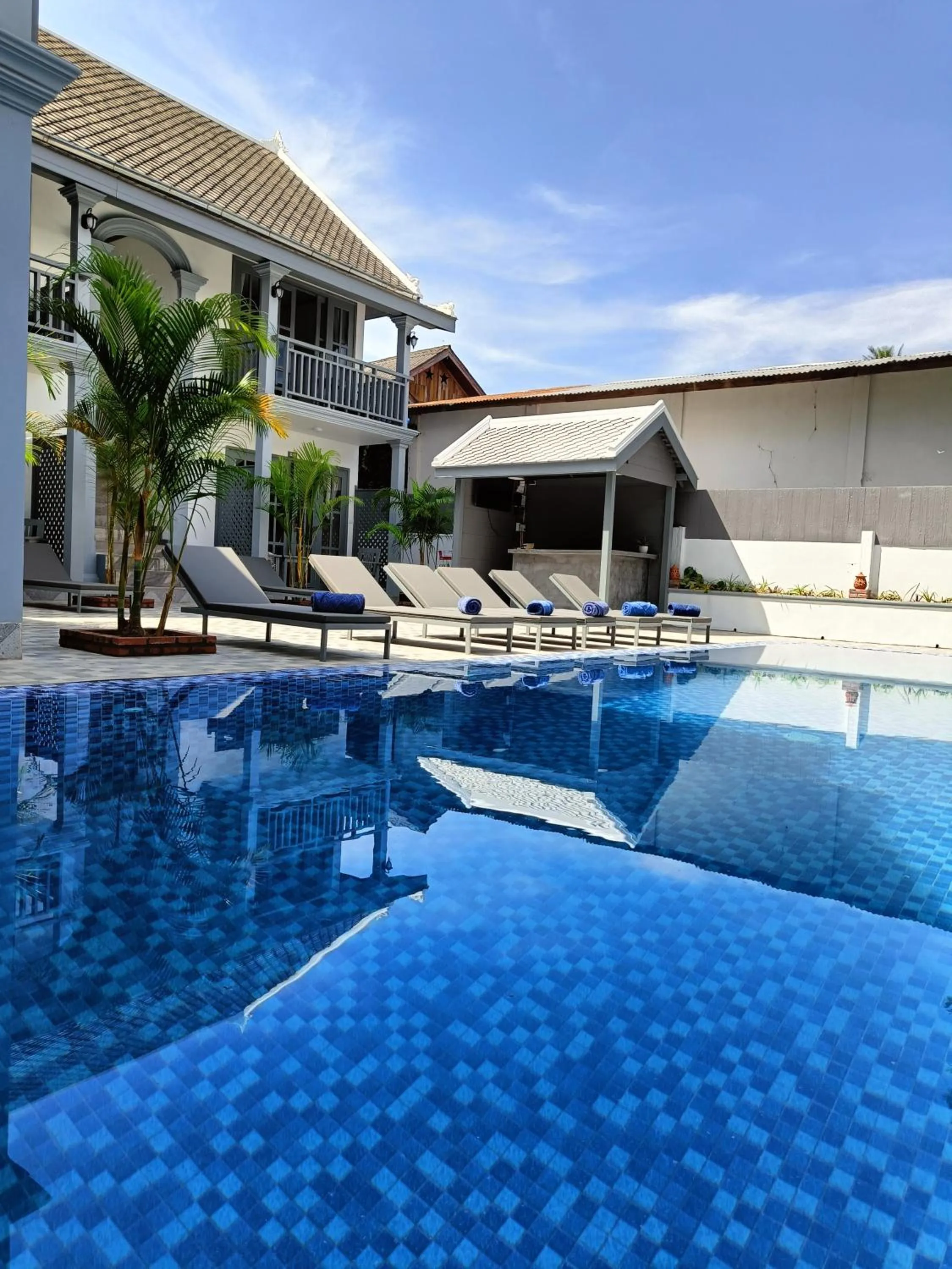 sunbed in LuangPrabang Pearl Hotel