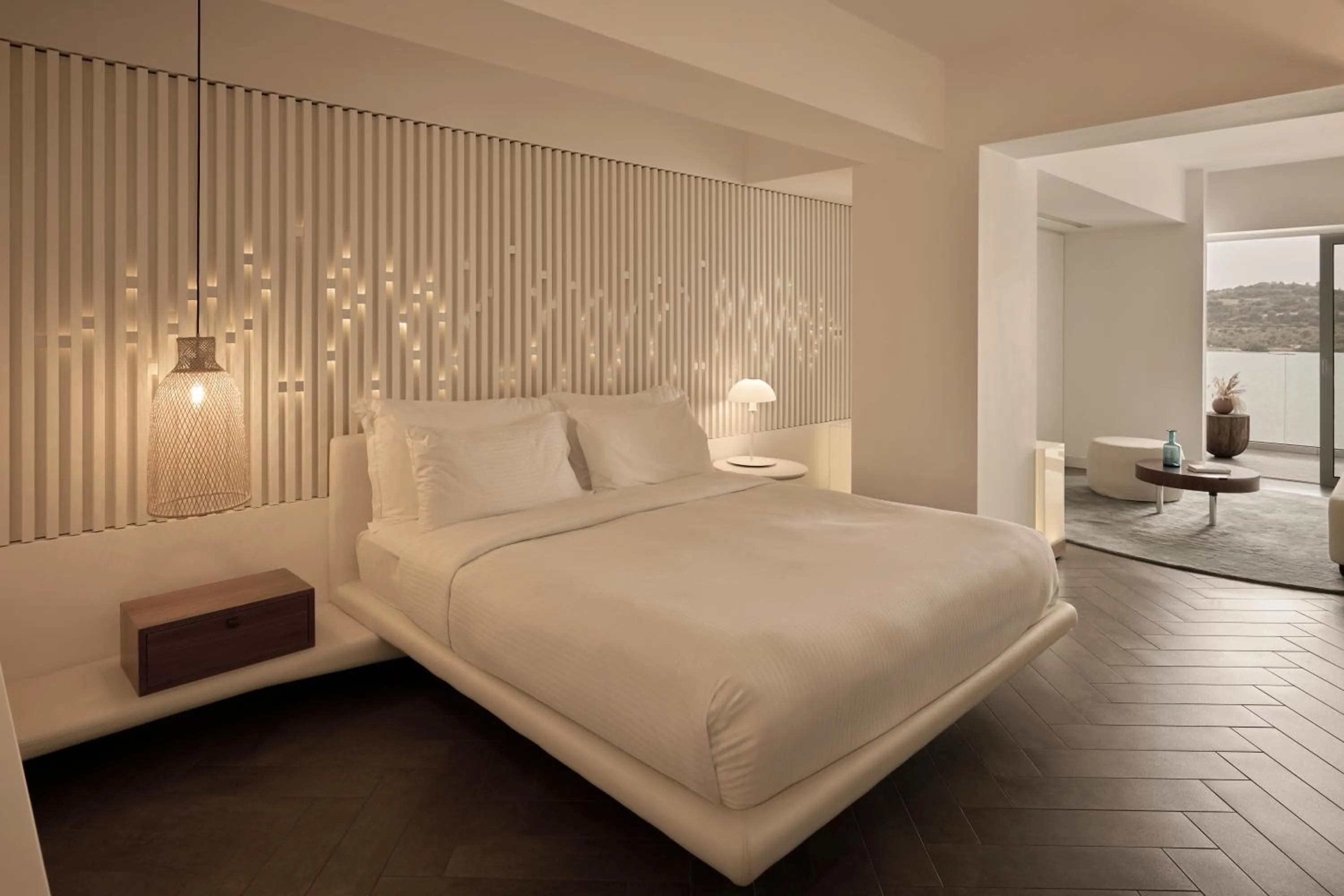 Bedroom, Bed in Nikki Beach Resort & Spa Porto Heli