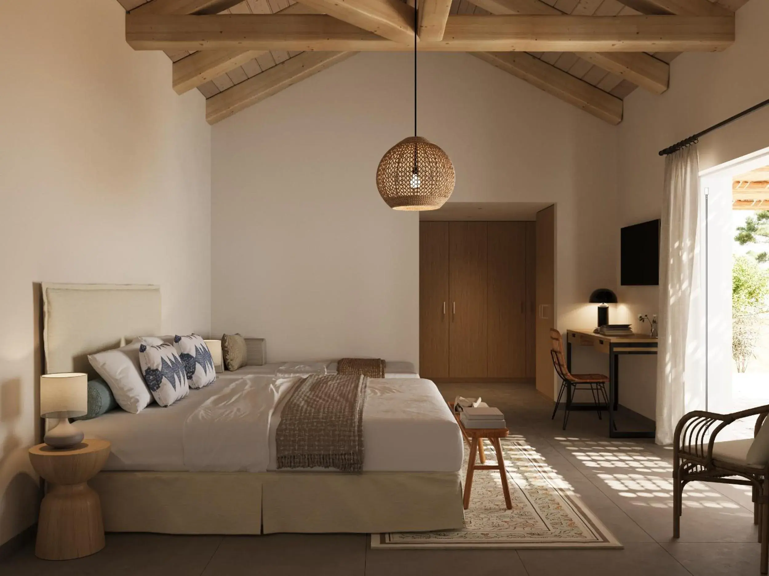 Bedroom, Bed in Nikki Beach Resort & Spa Porto Heli Bedroom, Bed in Nikki Beach Resort & Spa Porto Heli