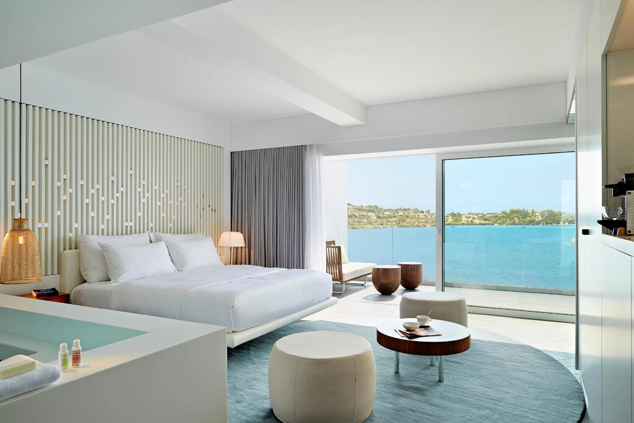 Bedroom, Bed in Nikki Beach Resort & Spa Porto Heli