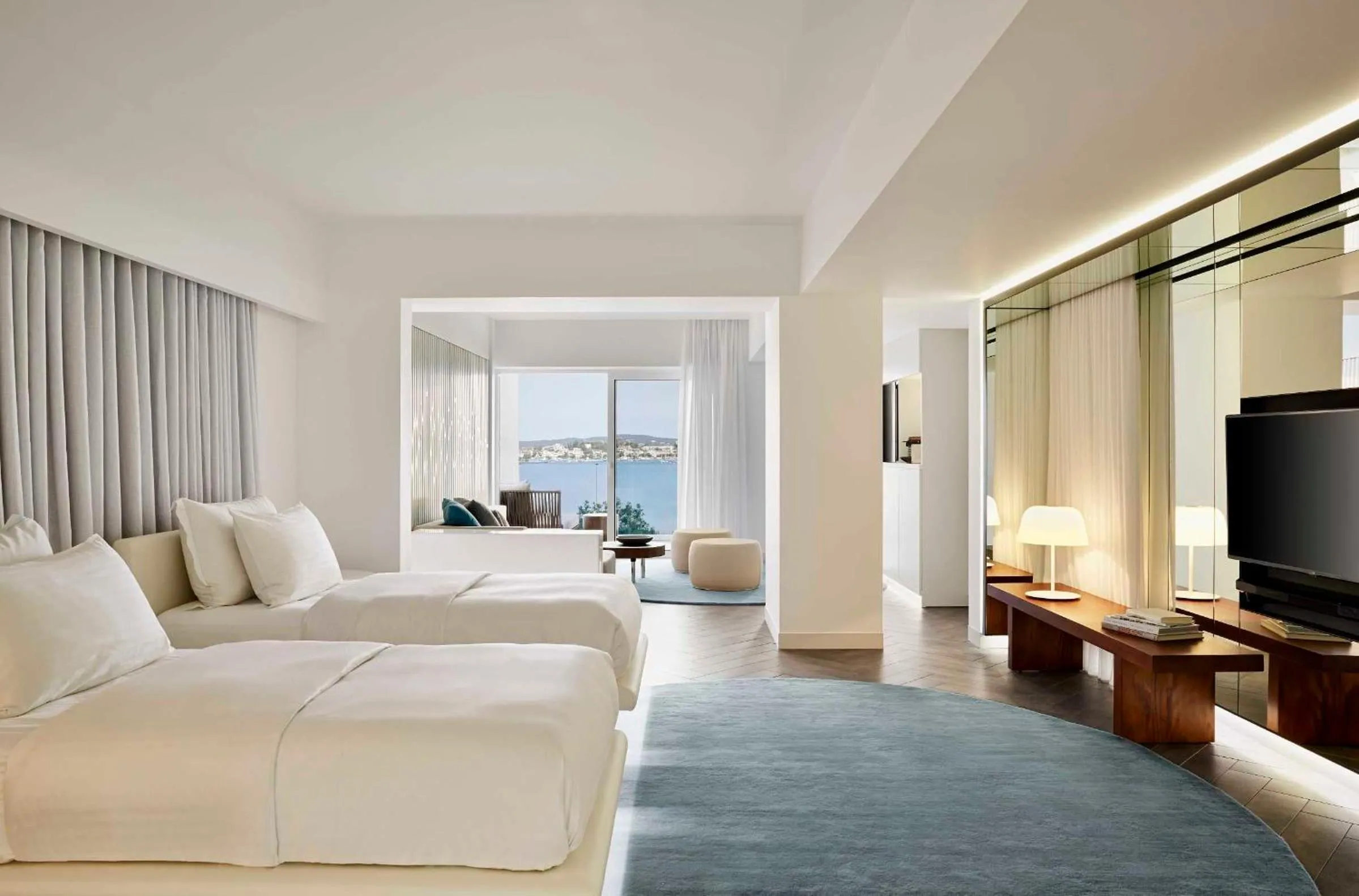 Bedroom, Bed in Nikki Beach Resort & Spa Porto Heli