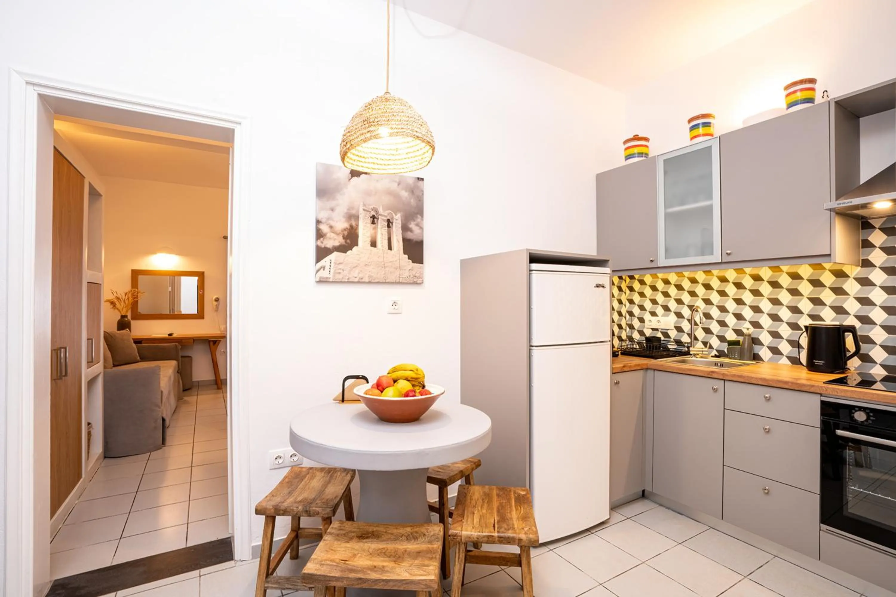 Kitchen or kitchenette in Mosha Pension